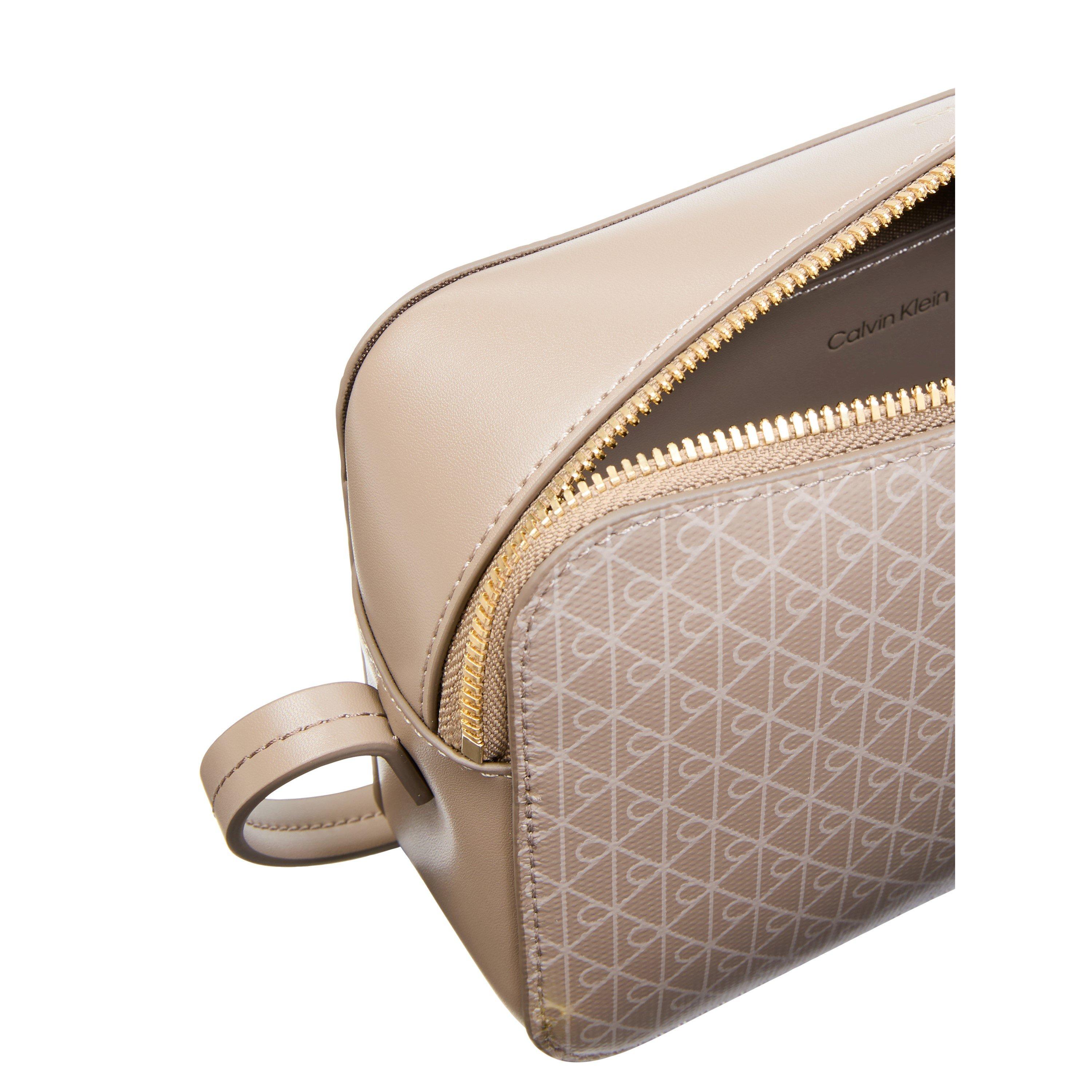 Taupe AOP - Calvin Klein - Women's All Over Print Camera Bag - 2