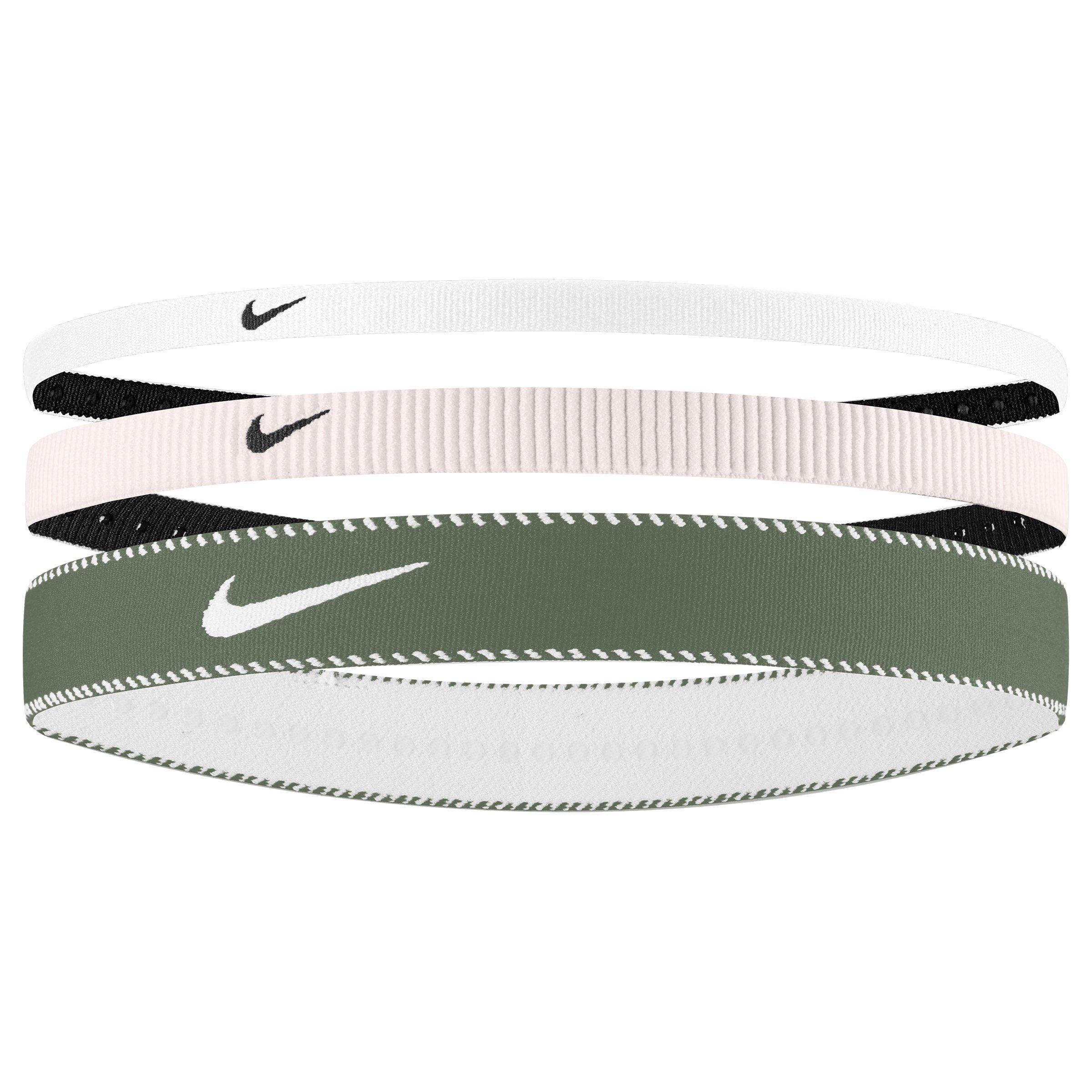 Pink/Army/White - Nike - Flex Mixed Width Headbands (3 Pack)
