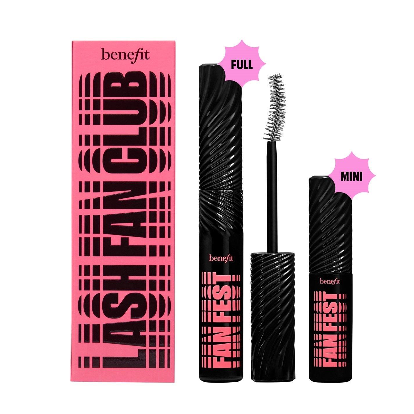 Hyper Black - Benefit - Lash Fan Club (Worth £43) Fan Fest Full Size and Mini Mascara Duo Gift Set Booster - 10