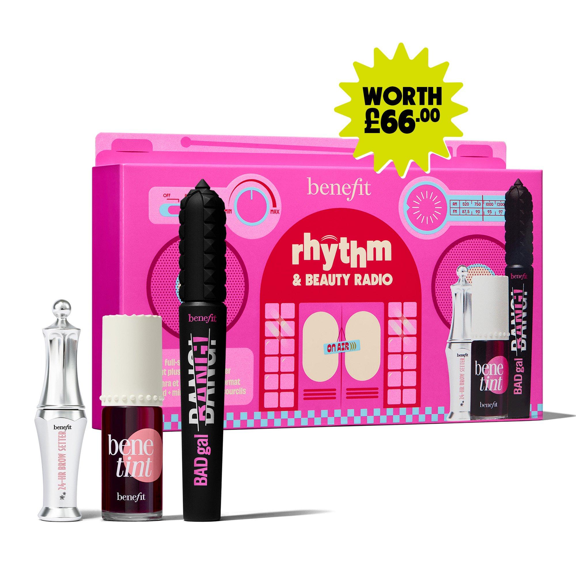 Multi - Benefit - Rhythm & Beauty Radio (worth £66) BADgal BANG! Mascara Brow & Benetint Lip Tint Gift Set - 4