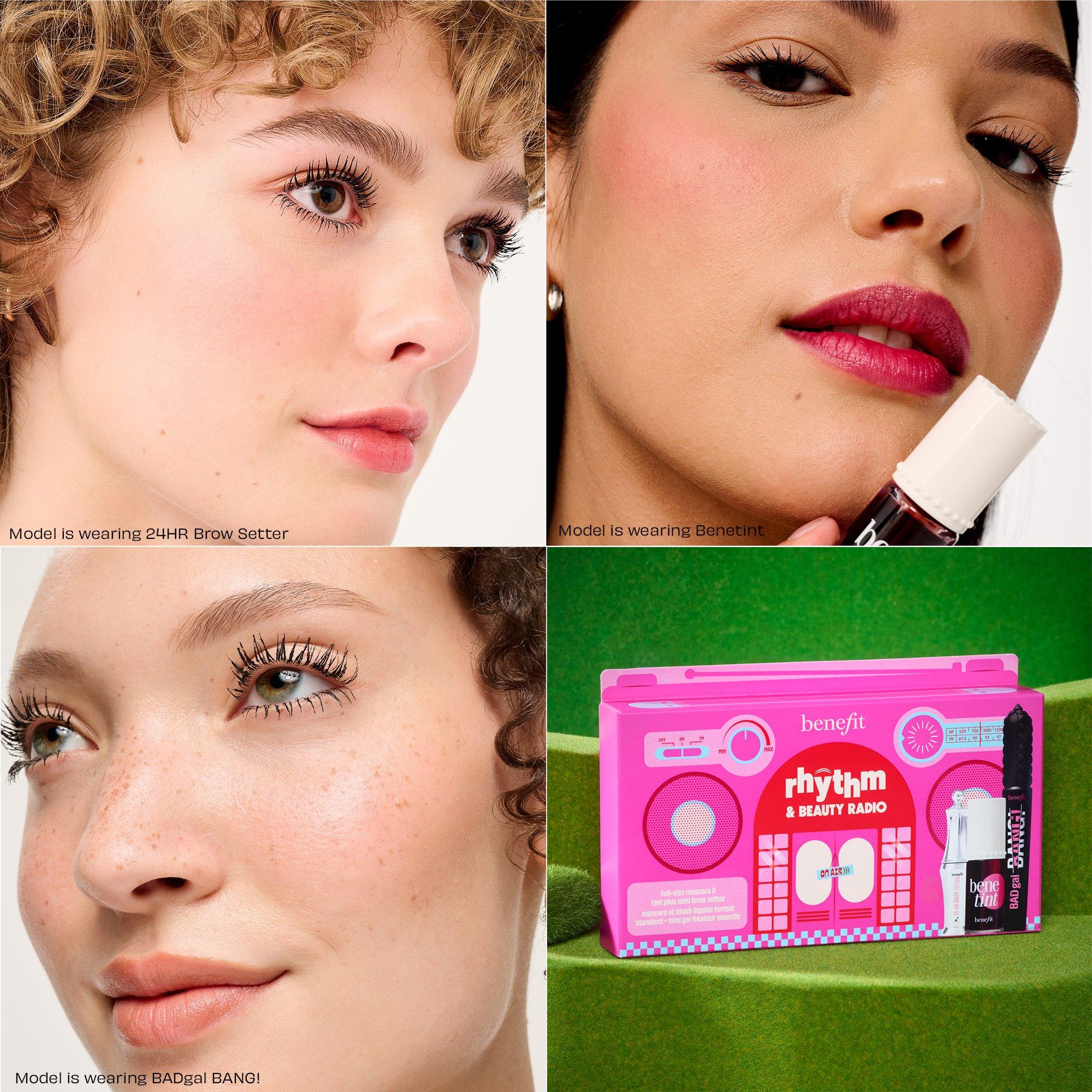 Multi - Benefit - Rhythm & Beauty Radio (worth £66) BADgal BANG! Mascara Brow & Benetint Lip Tint Gift Set - 5