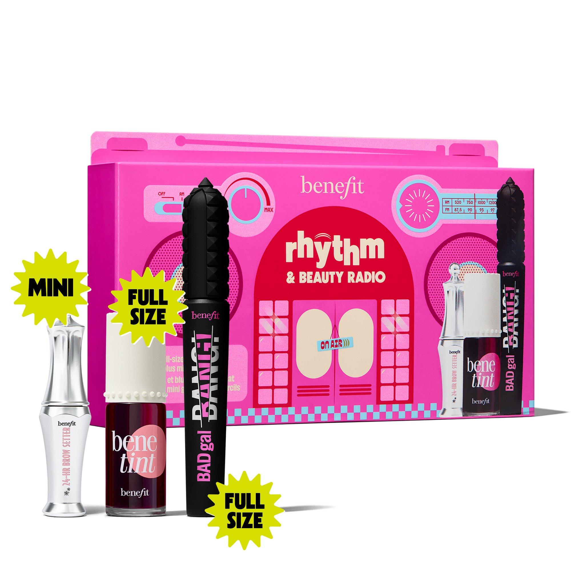 Multi - Benefit - Rhythm & Beauty Radio (worth £66) BADgal BANG! Mascara Brow & Benetint Lip Tint Gift Set - 7