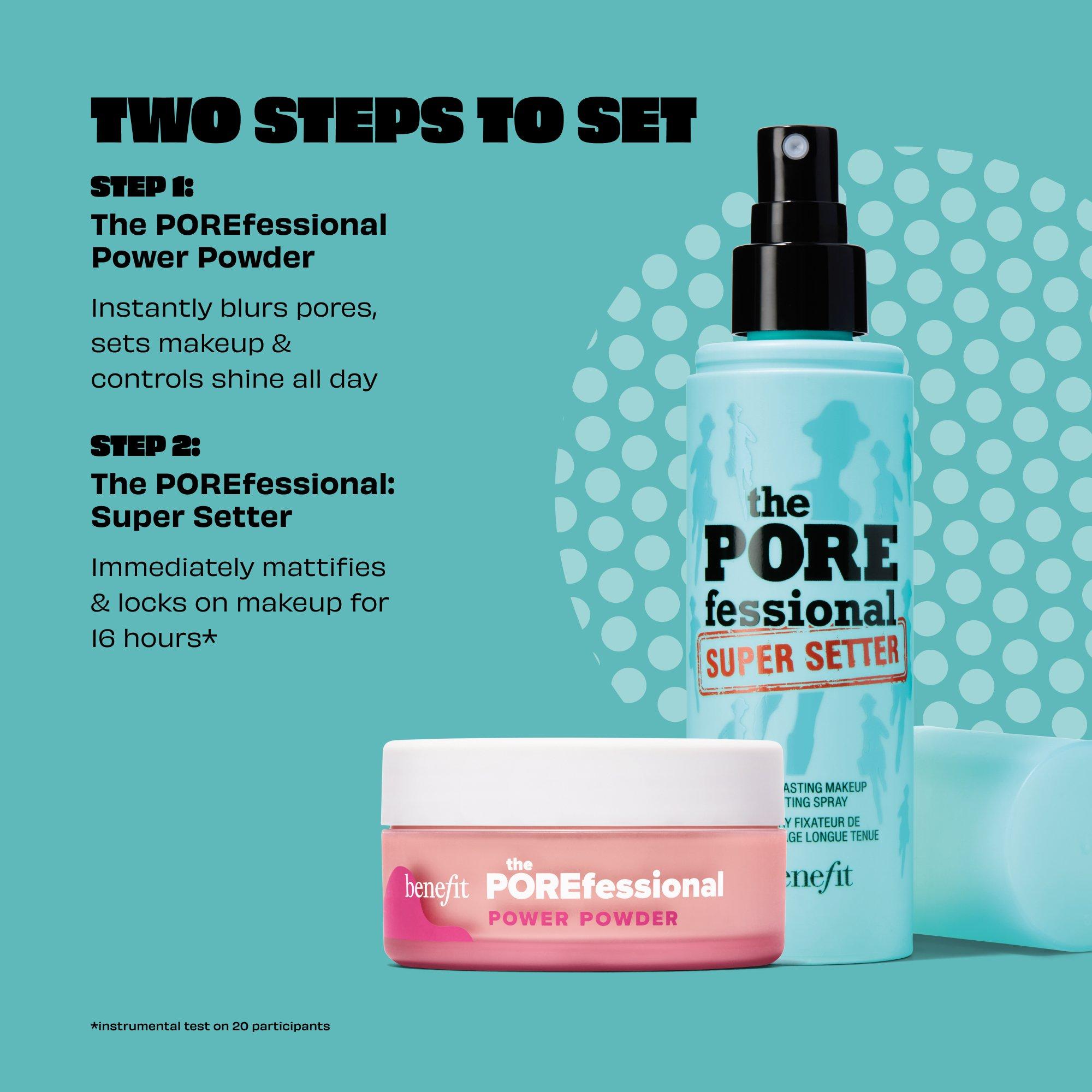 Clear - Benefit - The Porefessional Set Up Setting Spray and Powder Duo Worth £52 - 4