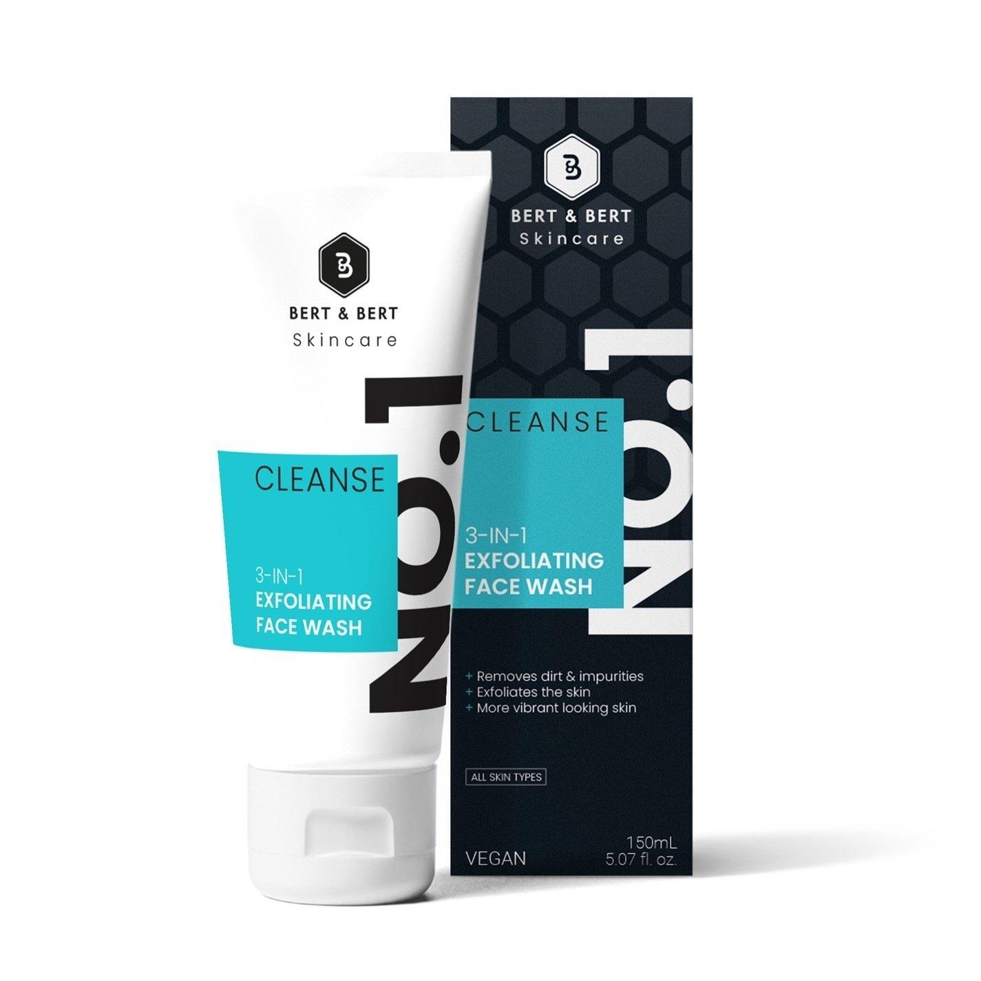 Clear - Bert and Bert - Fa Bert & Bert Men’s 3-in-1 Exfoliating Face Wash - 1