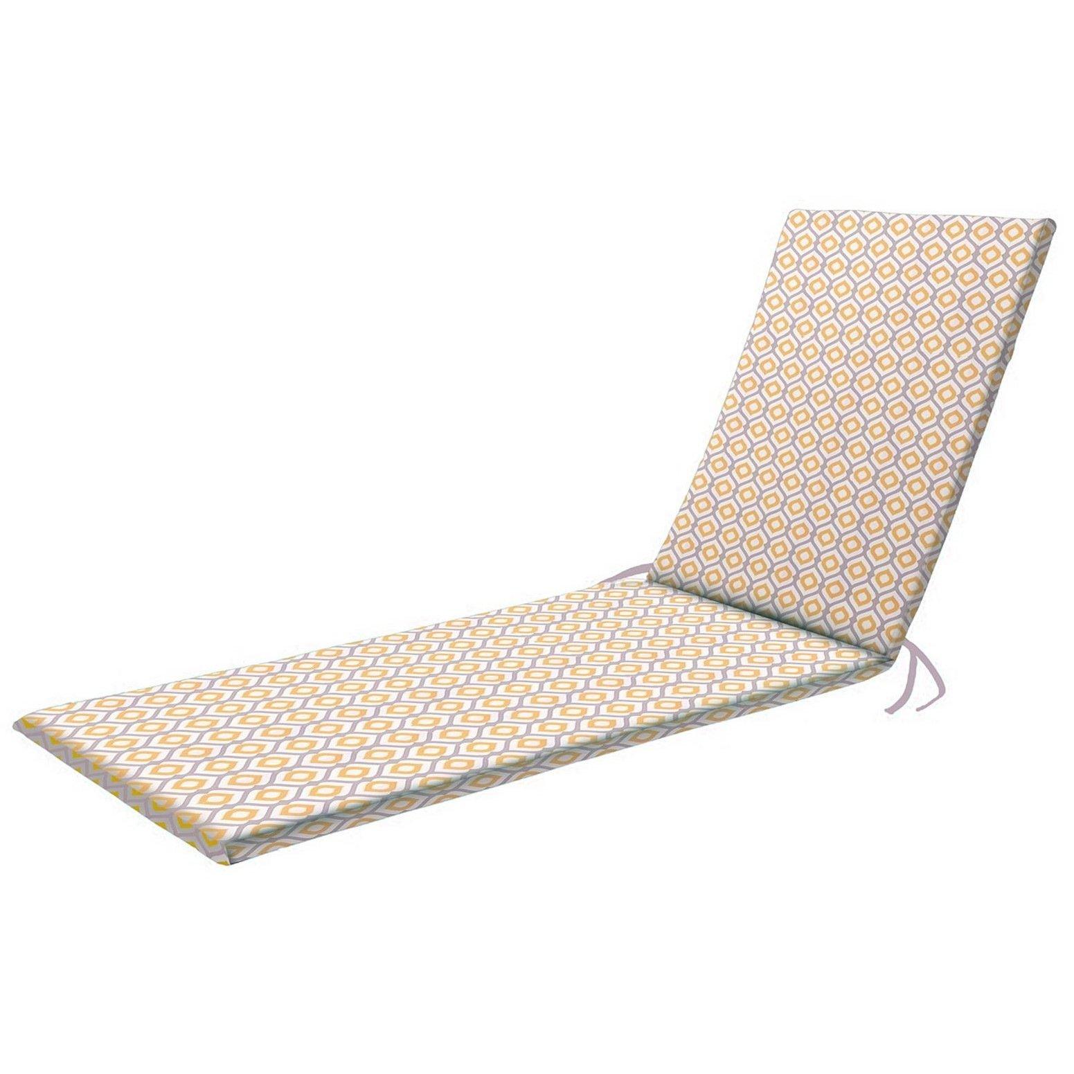 Yellow - Alan Symonds - Geometric Yellow Lounge Seat Pad
