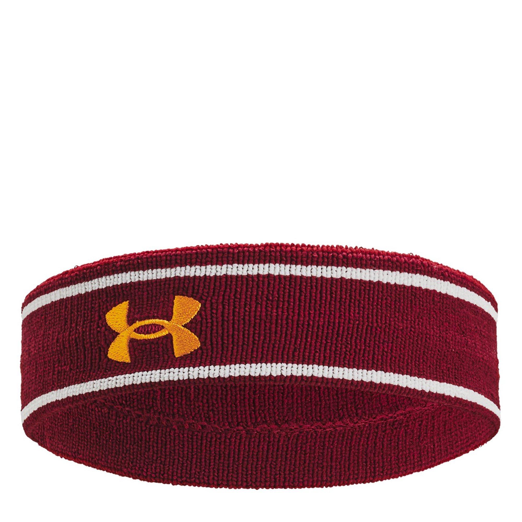 Under Armour  Adults Striped Performance Terry Headband - Red - Mens