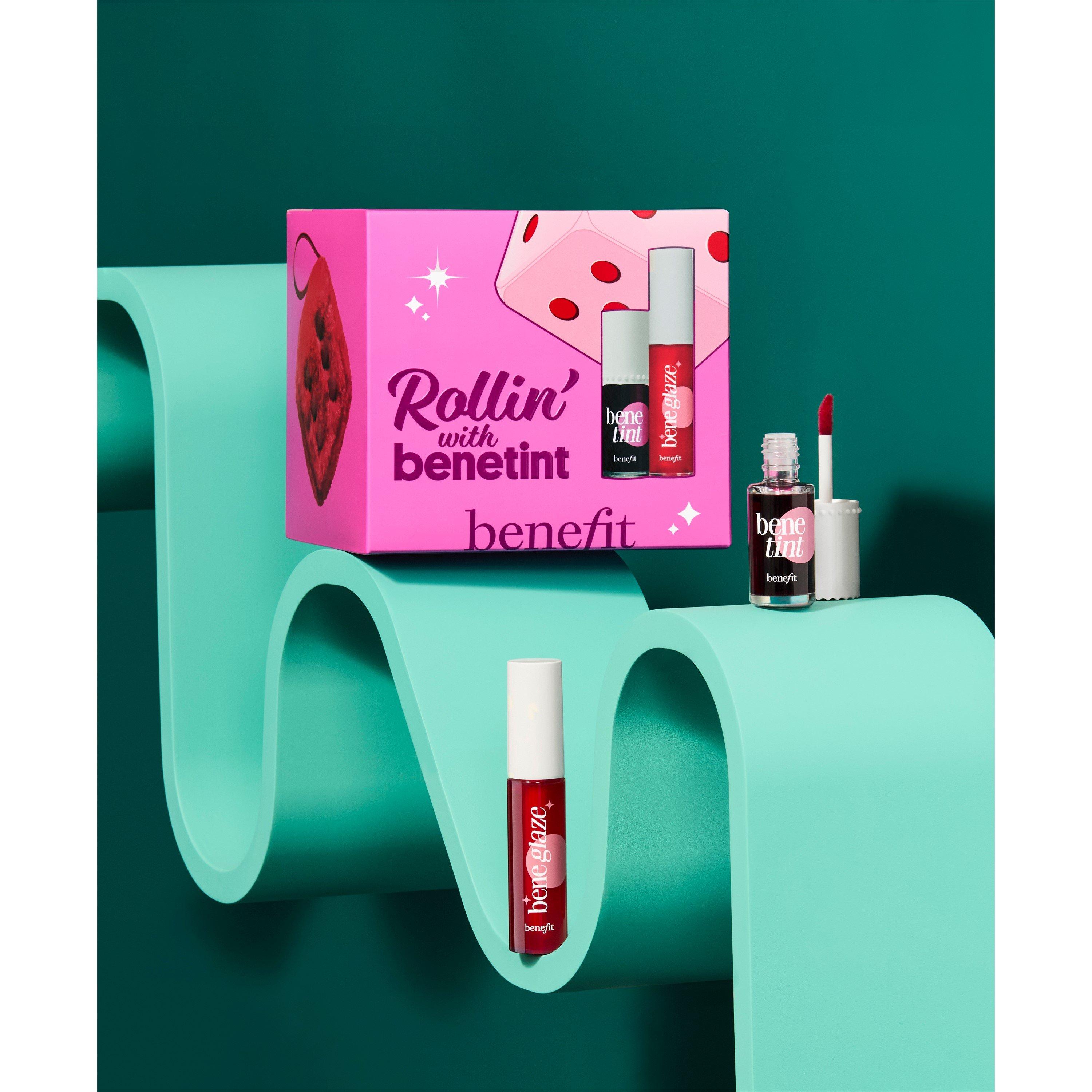 Multi - Benefit - Benefit Rollin with Benetint Cheek & Lip Tint and Limited Edition Lip Oil Duo with Beauty Bag - 9