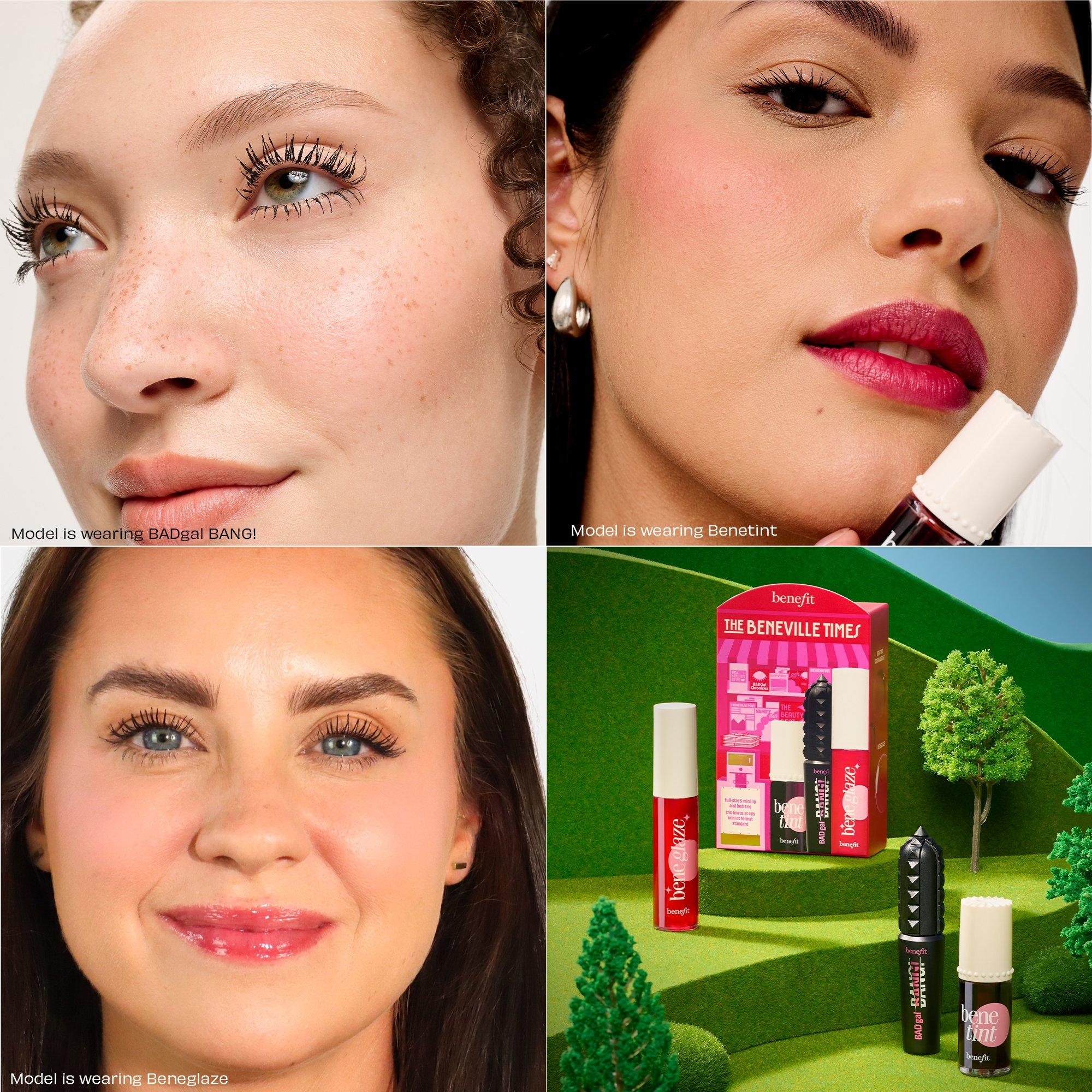Multi - Benefit - The Beneville Times Limited Edition Beneglaze Lip Gloss Benetint & BADgal BANG! Mascara Gift Set - 3