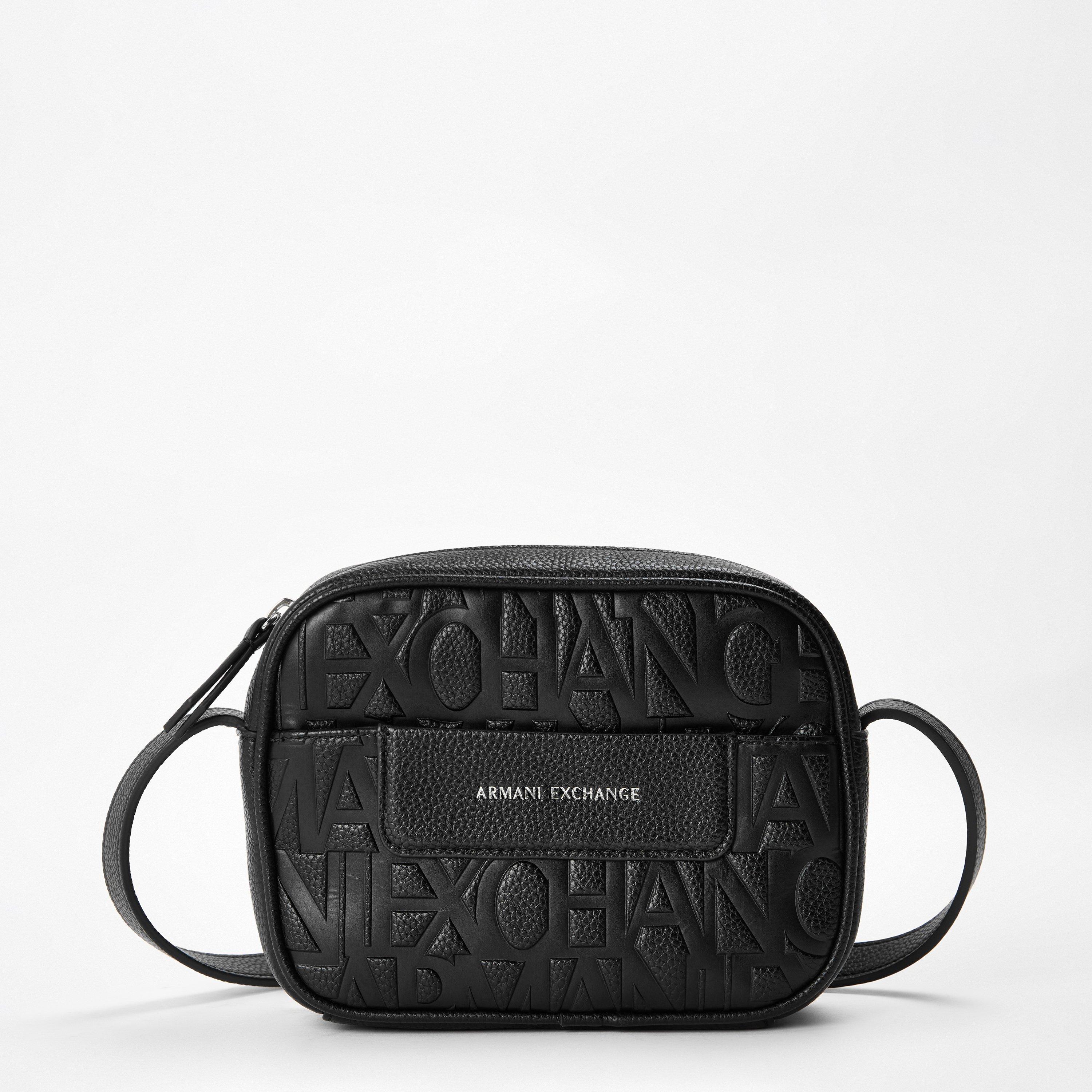 Armani Exchange Women's Messenger Camera Bag - Black
