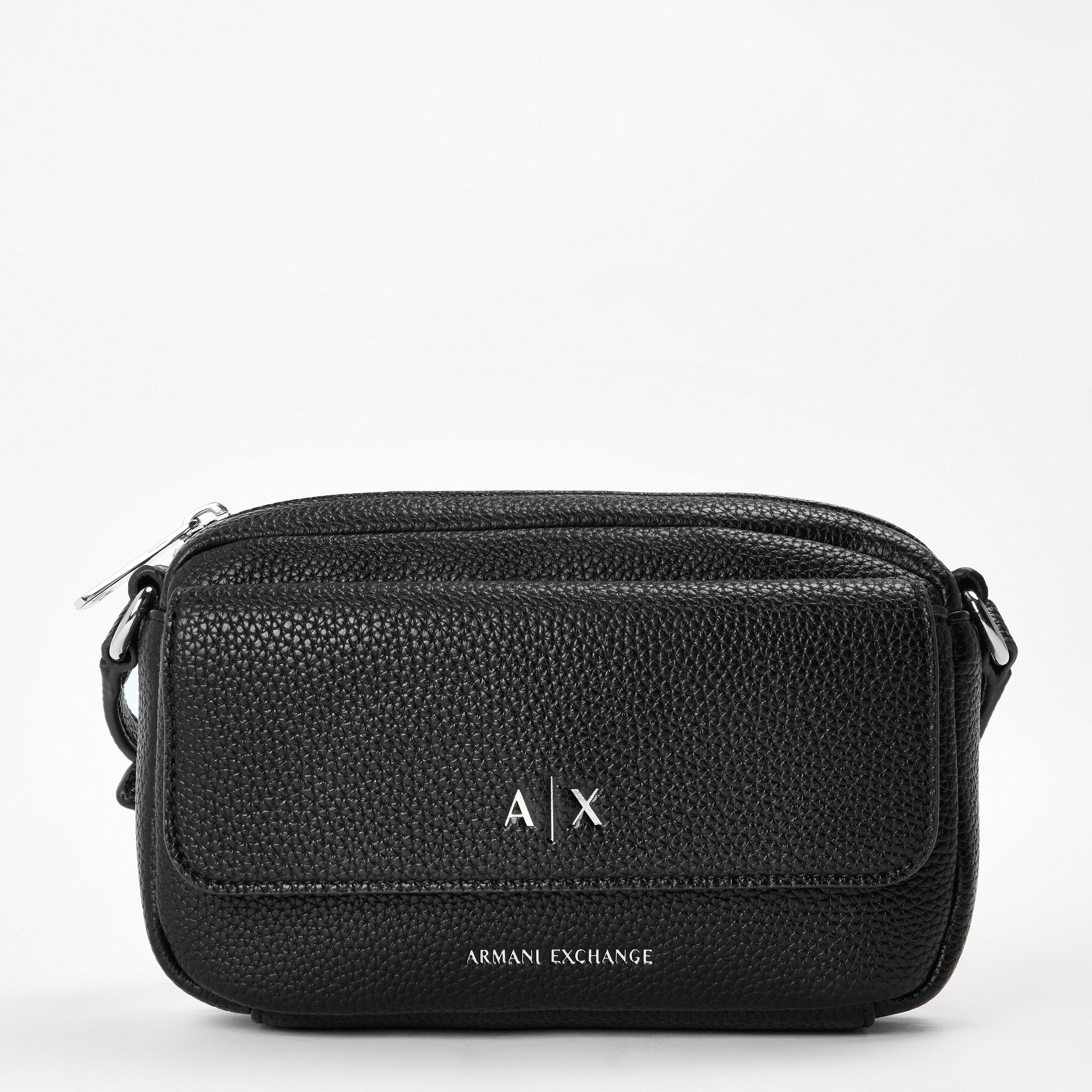 Armani Exchange Women's Messenger Camera Bag - Black