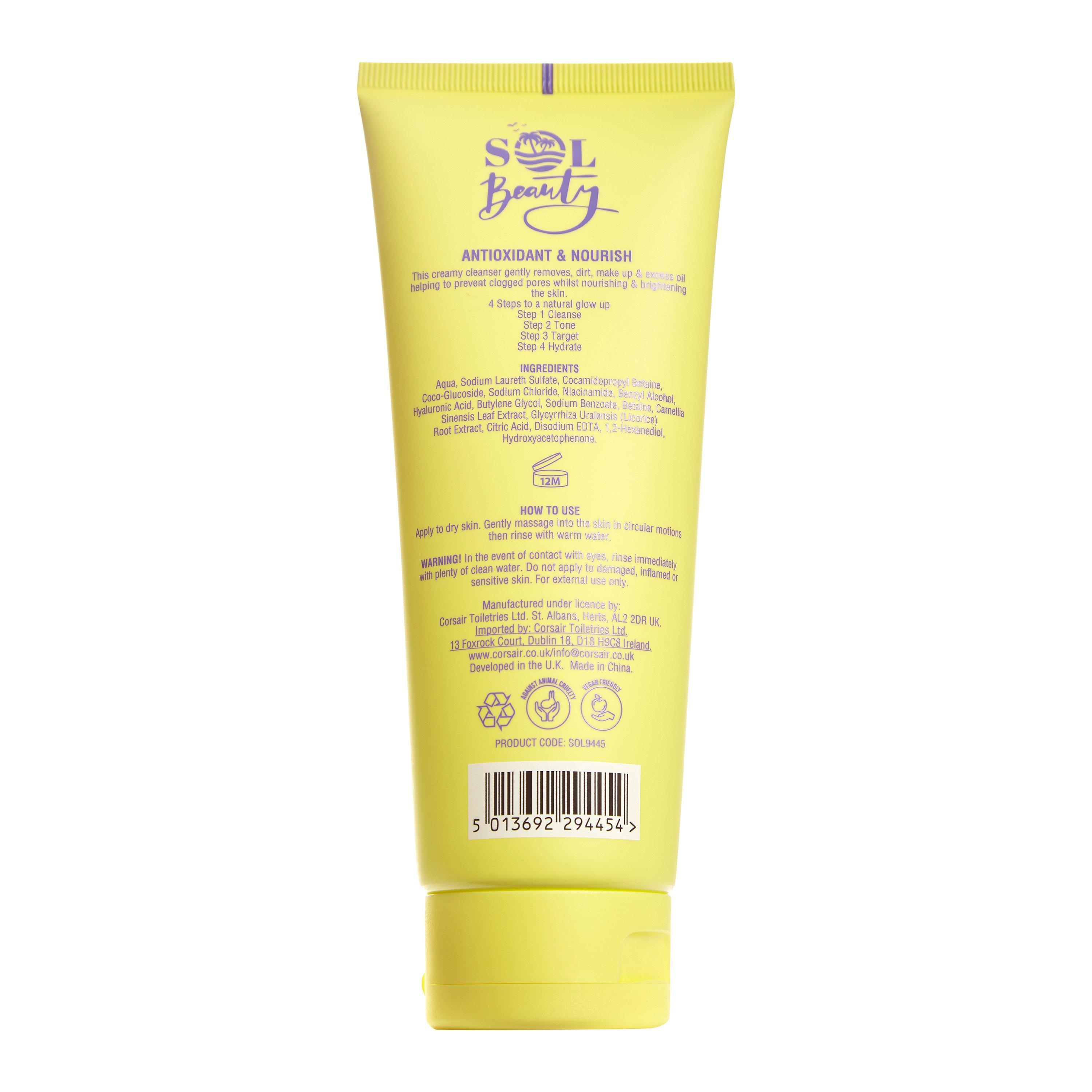 150ml - Sol Beauty - Skincare 150ml Creamy Cleanser with Liquorice Root and Green Tea - 3