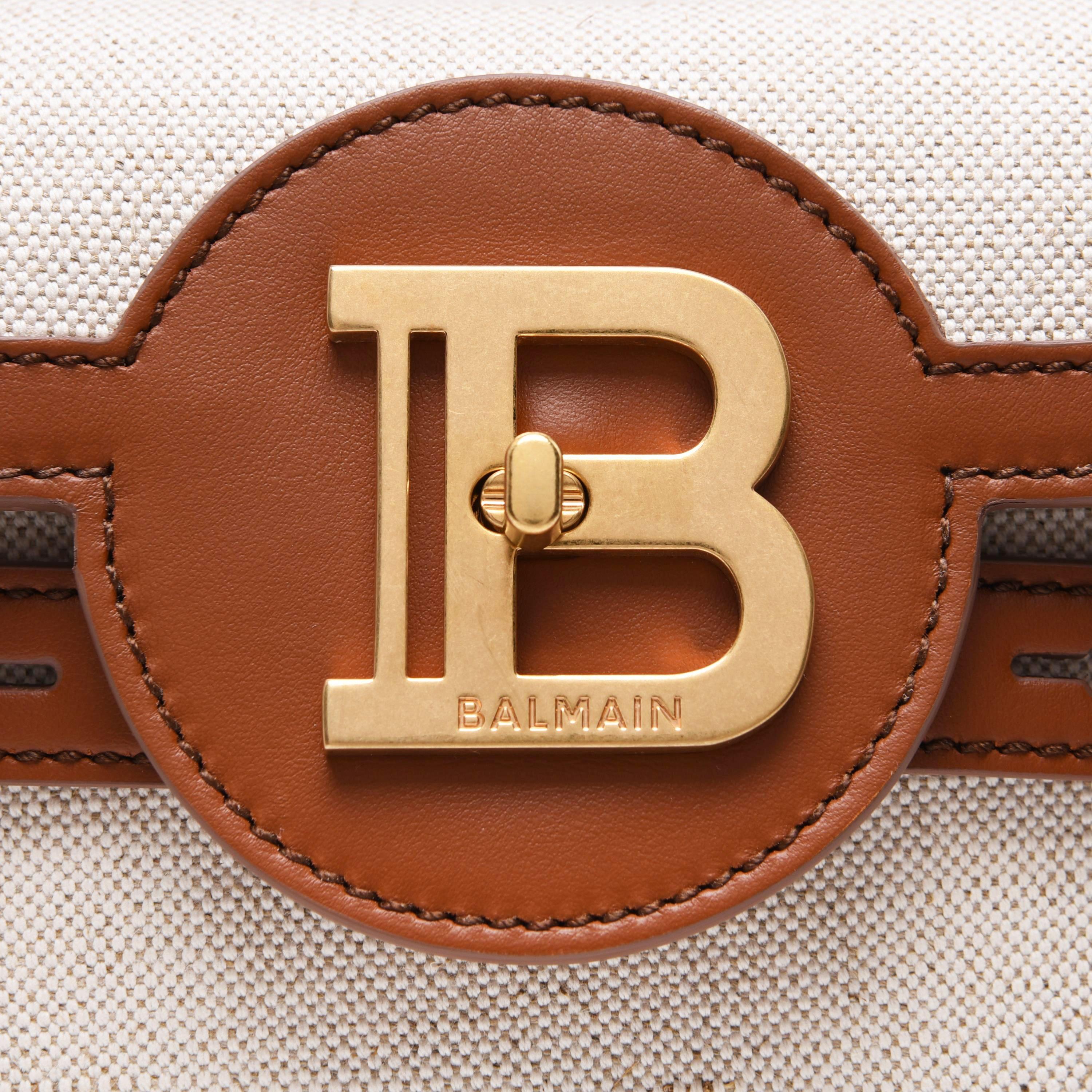 Nat/Brwn - Balmain - Bbuzz 23 Canvas Bag - 4