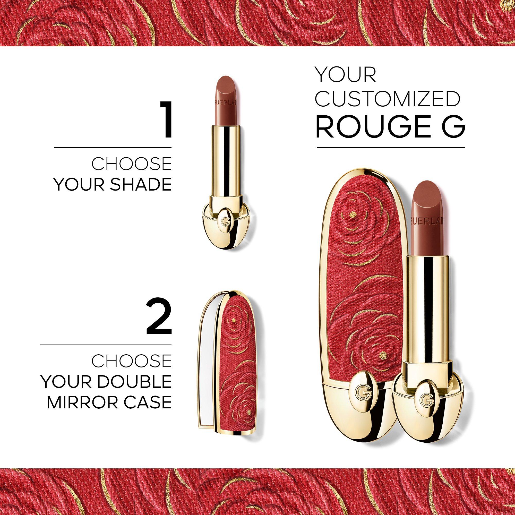 Red Rose - Guerlain - Rouge G Blooming Denim The double mirror jewel case - Limited Edition - 2