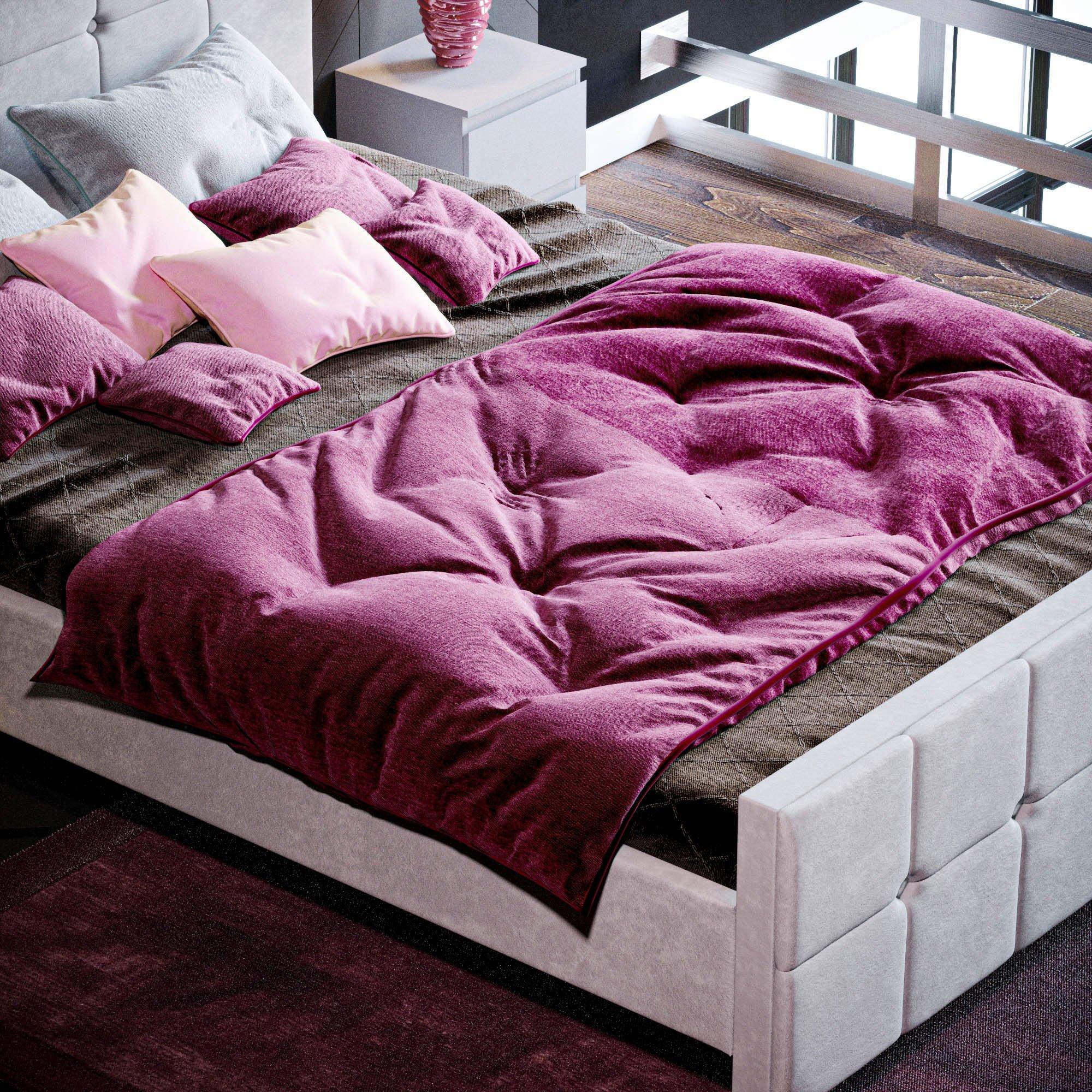 Light Grey Velv - Lassic - Vida Designs Valentina Double Bed UKFR - 6