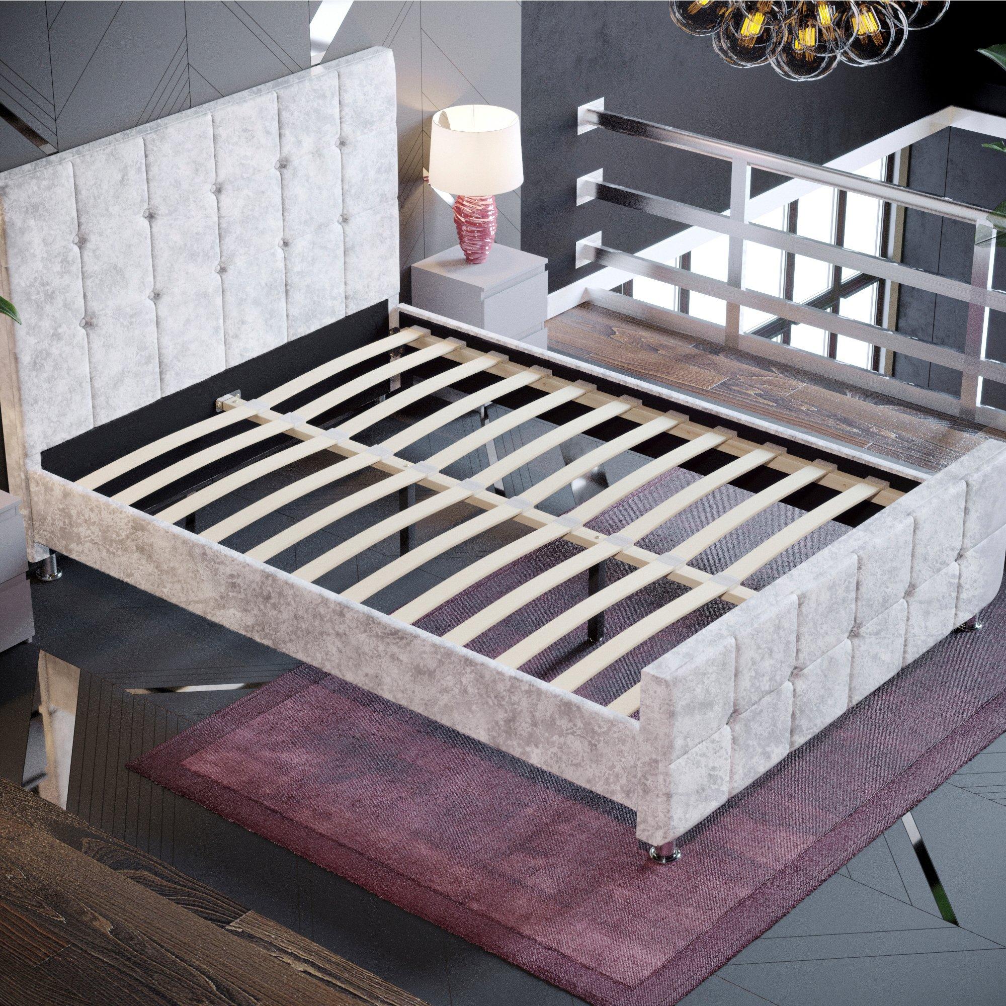 Silver Crushed - Lassic - Vida Designs Valentina Double Bed UKFR - 7
