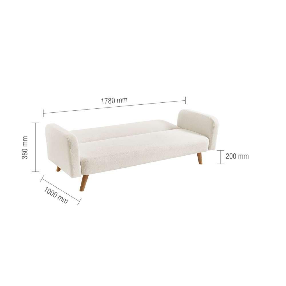 White - Birlea - Micah Sofa Bed Boucle - 15