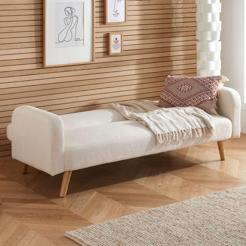 White - Birlea - Micah Sofa Bed Boucle - 3
