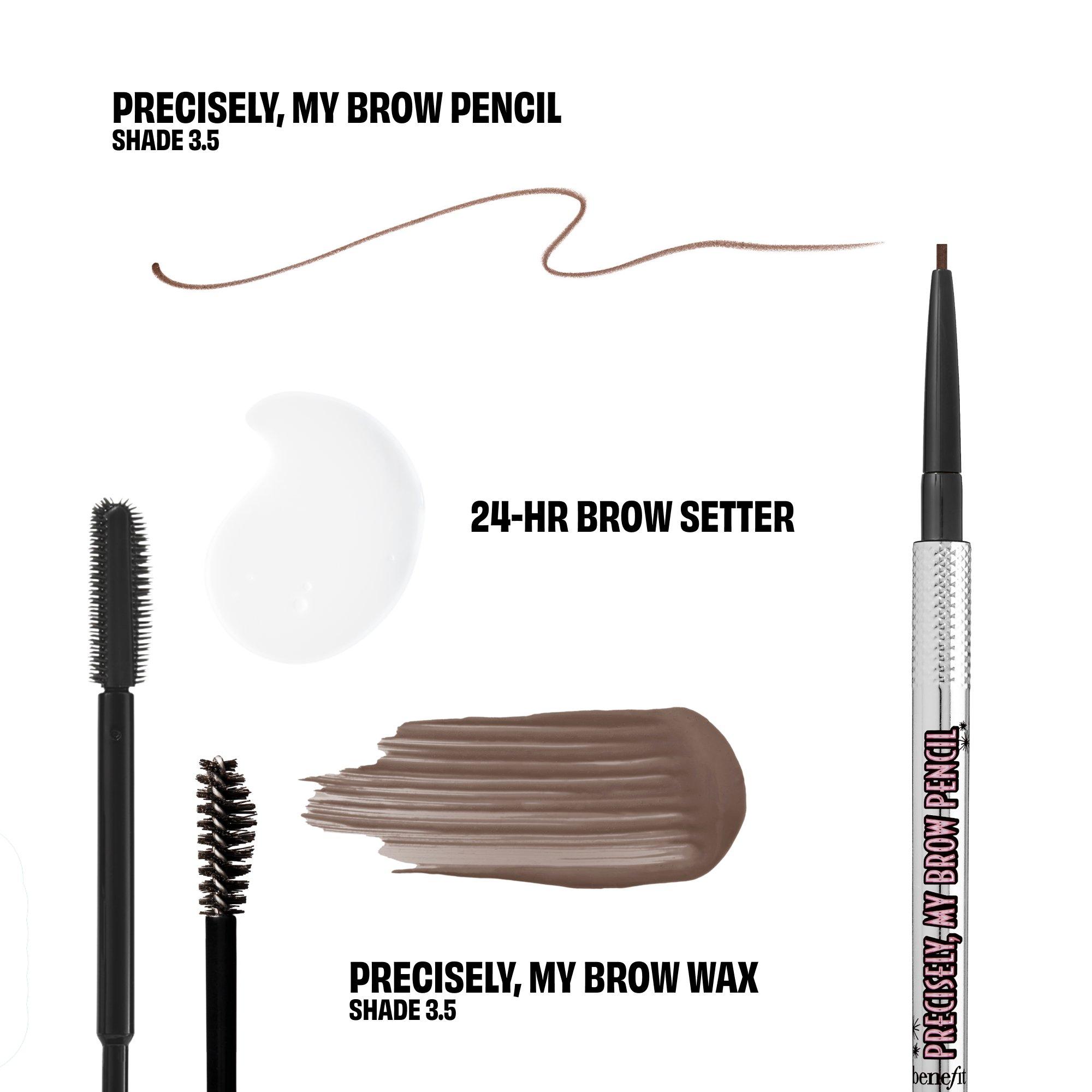 Shade 3.5 - Benefit - The Brow Booth (worth £67) Shade 3.5 Precisely My Brow Pencil Wax & 24 Hour Brow Gel Set - 3