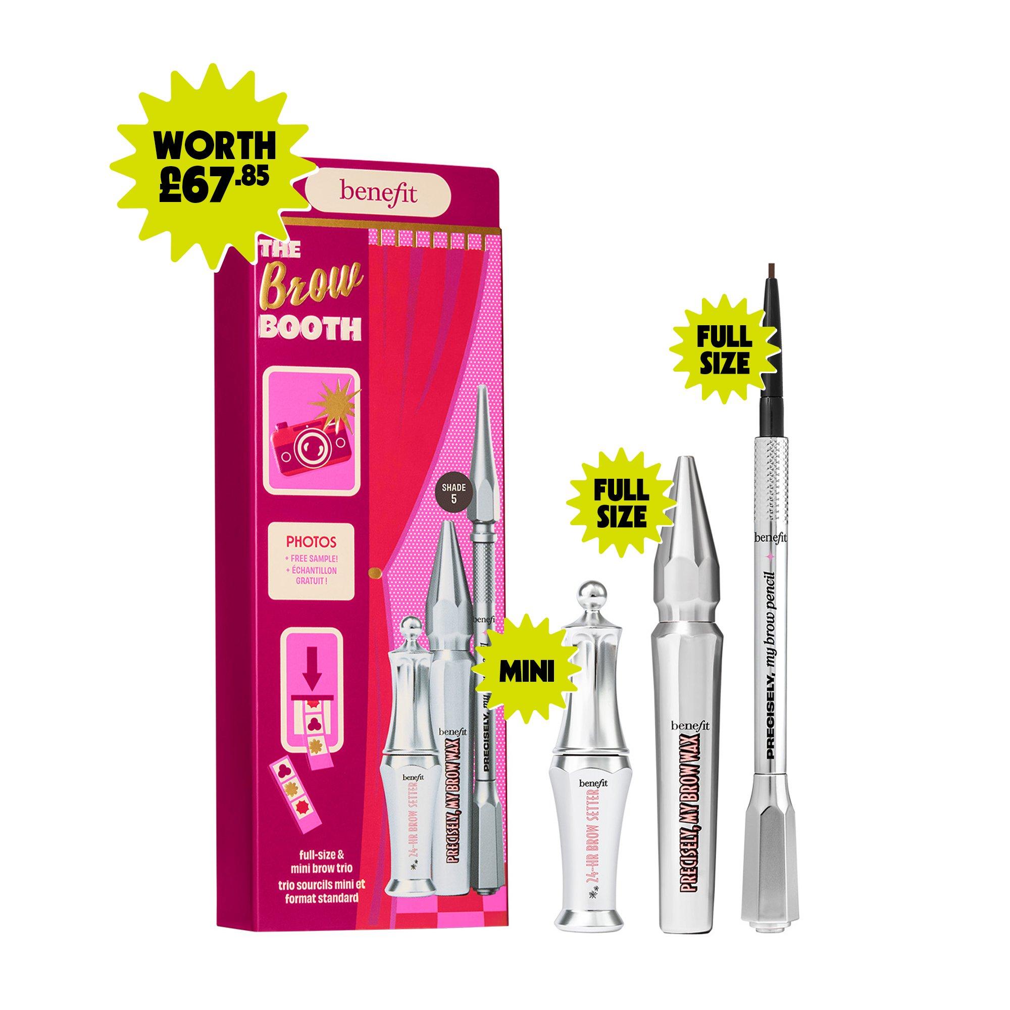 Shade 5 - Benefit - The Brow Booth (worth £67) Shade 5 Precisely My Brow Pencil Wax & 24 Hour Brow Gel Set - 4