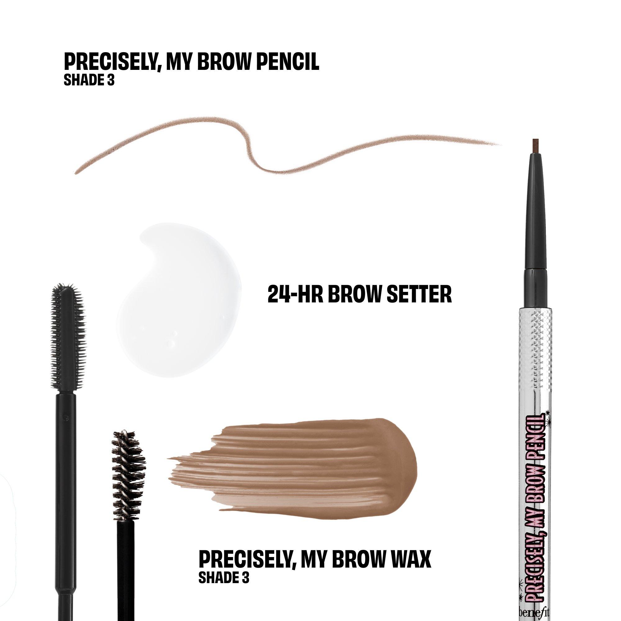 Shade 3 - Benefit - The Brow Booth (worth £67) Shade 3 Precisely My Brow Pencil Wax & 24 Hour Brow Gel Set - 3