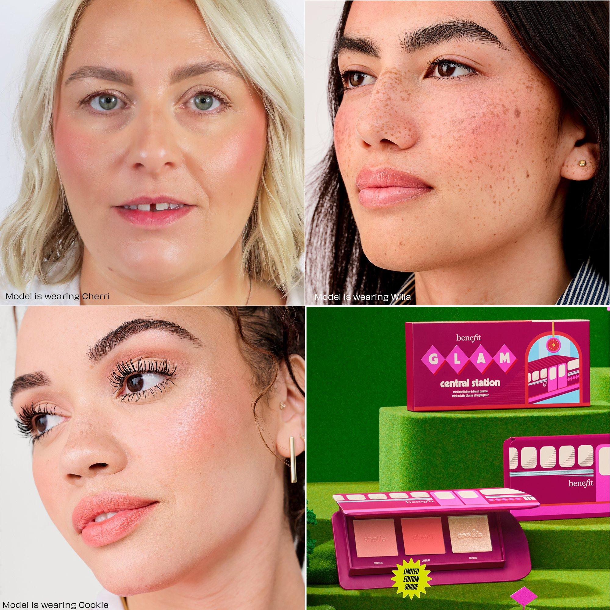 Multi - Benefit - Glam Central Station (worth £50.50) Limited Edition Blush Shellie & Cookie Highlighter Gift Palette - 2