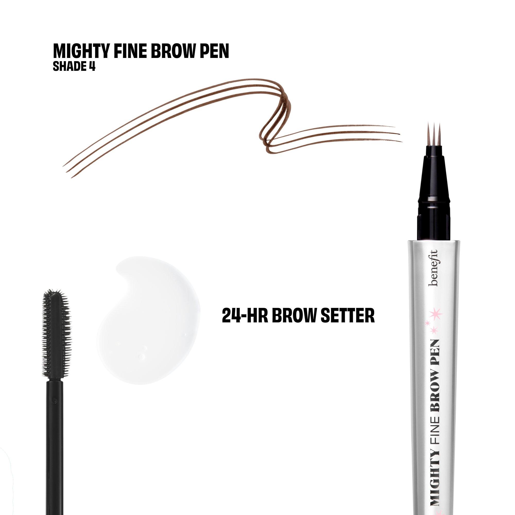 Shade 4 - Benefit - The Great Brow Hall (worth £53) Shade 4 Mighty Fine Brow Pen & 24 Hour Brow Setter Duo Gift Set - 2