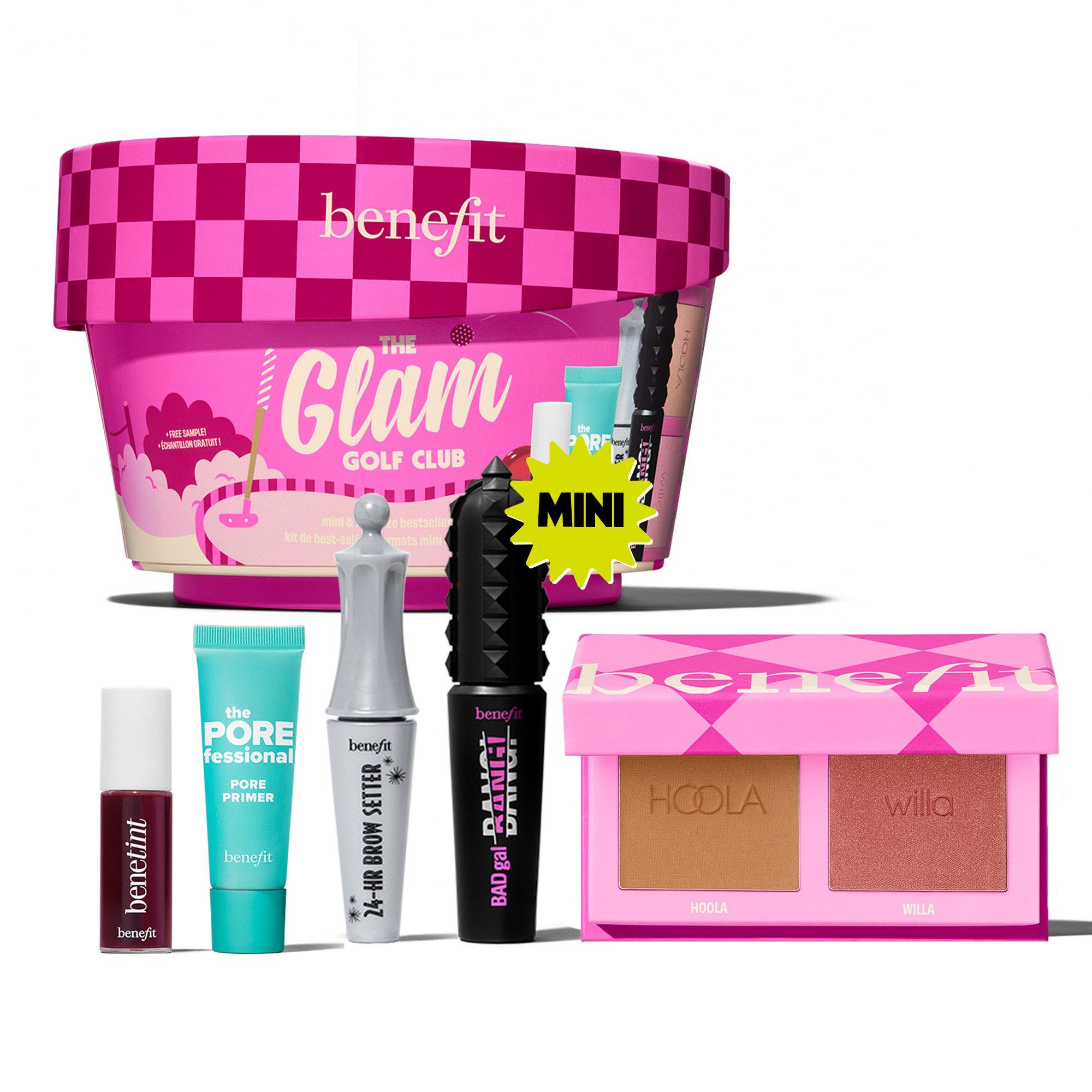 Multi - Benefit - The Glam Golf Club (worth £68) Full Face Makeup Kit BADgal Bang! Hoola & Benetint Gift Set - 11