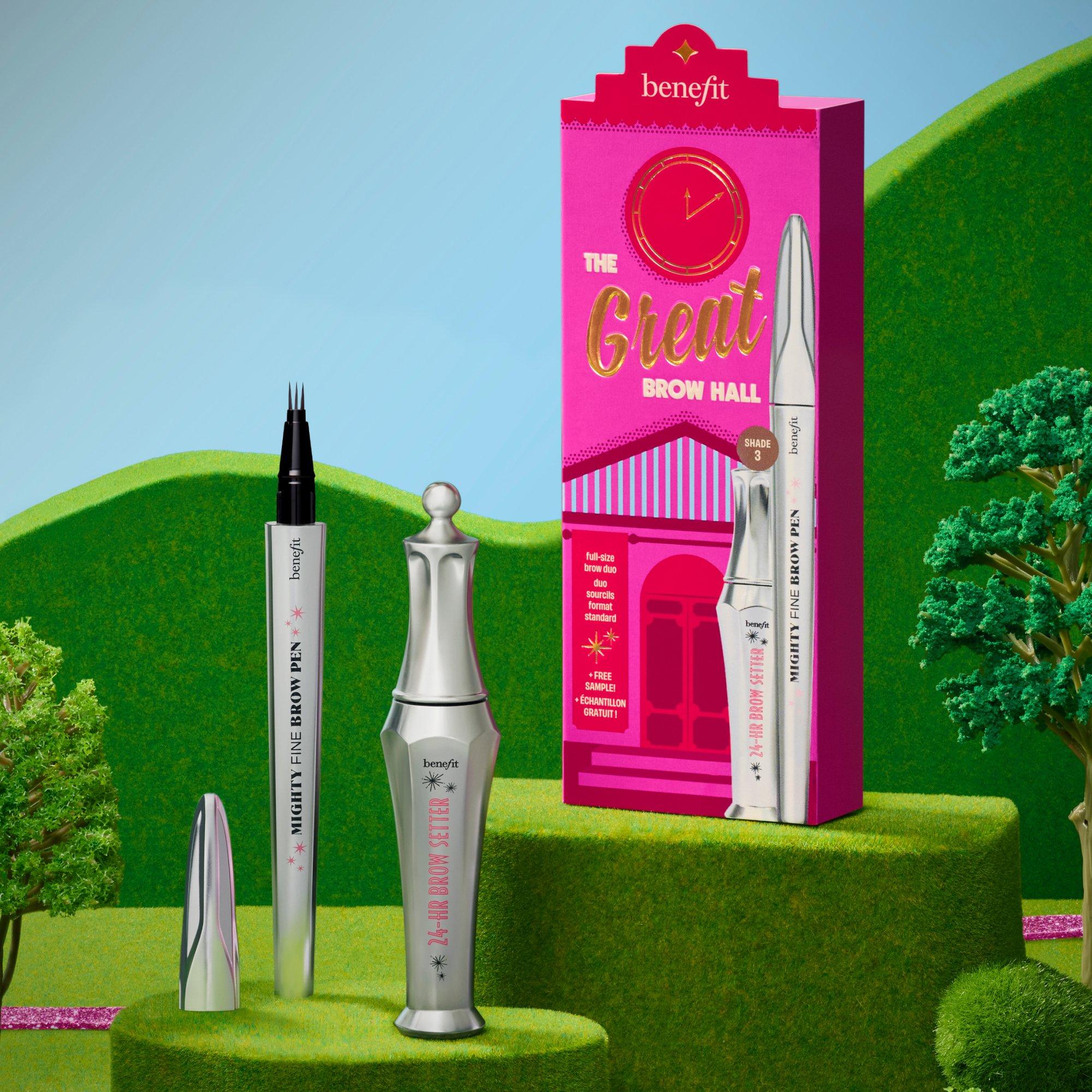 Shade 3.5 - Benefit - The Great Brow Hall (worth £53) Shade 3.5 Mighty Fine Brow Pen & 24 Hour Brow Setter Duo Gift Set - 9