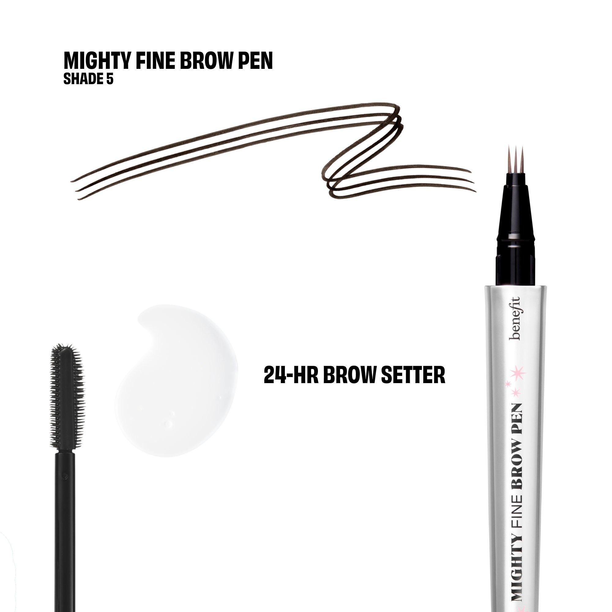 Shade 5 - Benefit - The Great Brow Hall (worth £53) Shade 5 Mighty Fine Brow Pen & 24 Hour Brow Setter Duo Gift Set - 2