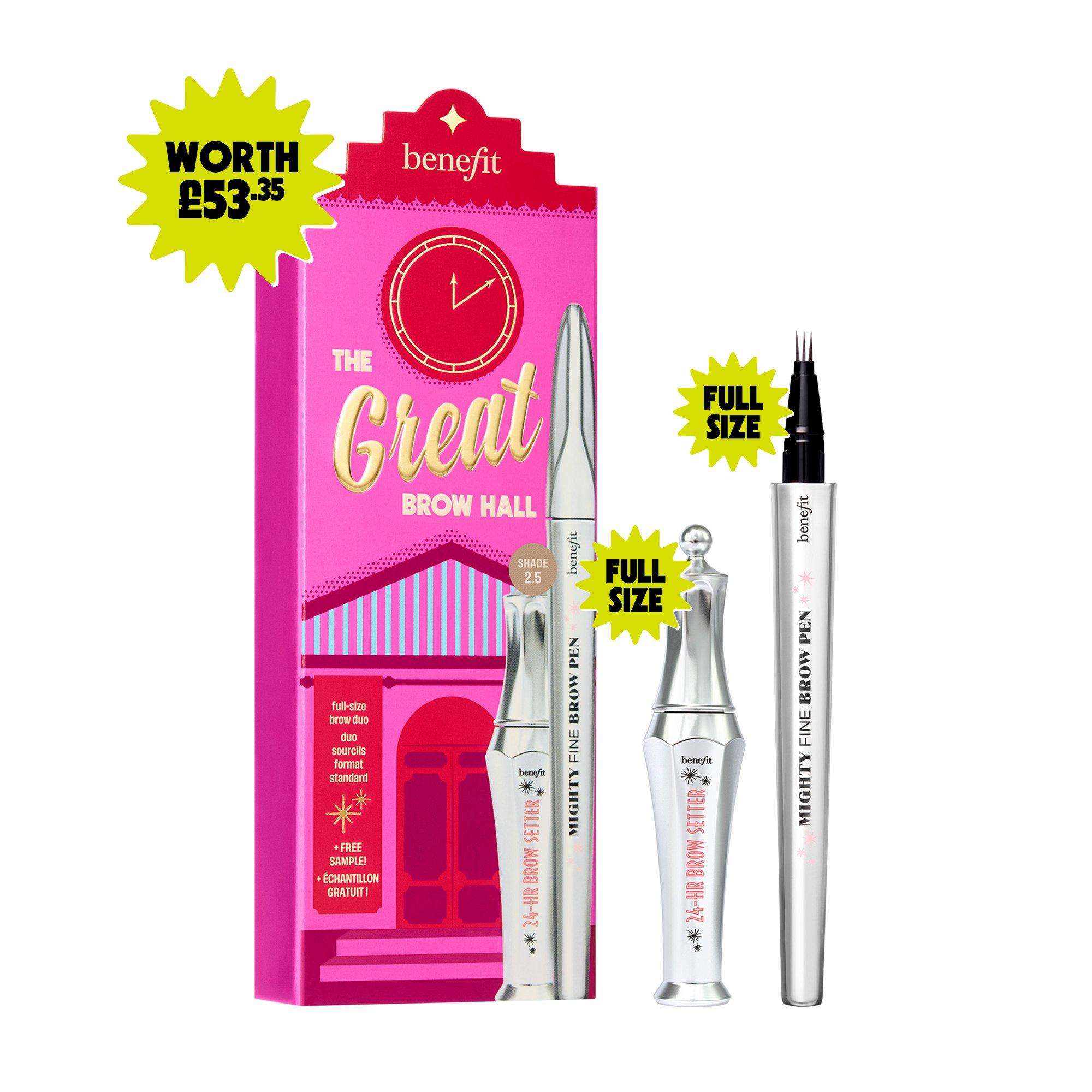 Shade 2.5 - Benefit - The Great Brow Hall (worth £53) Shade 2.5 Mighty Fine Brow Pen & 24 Hour Brow Setter Duo Gift Set - 4
