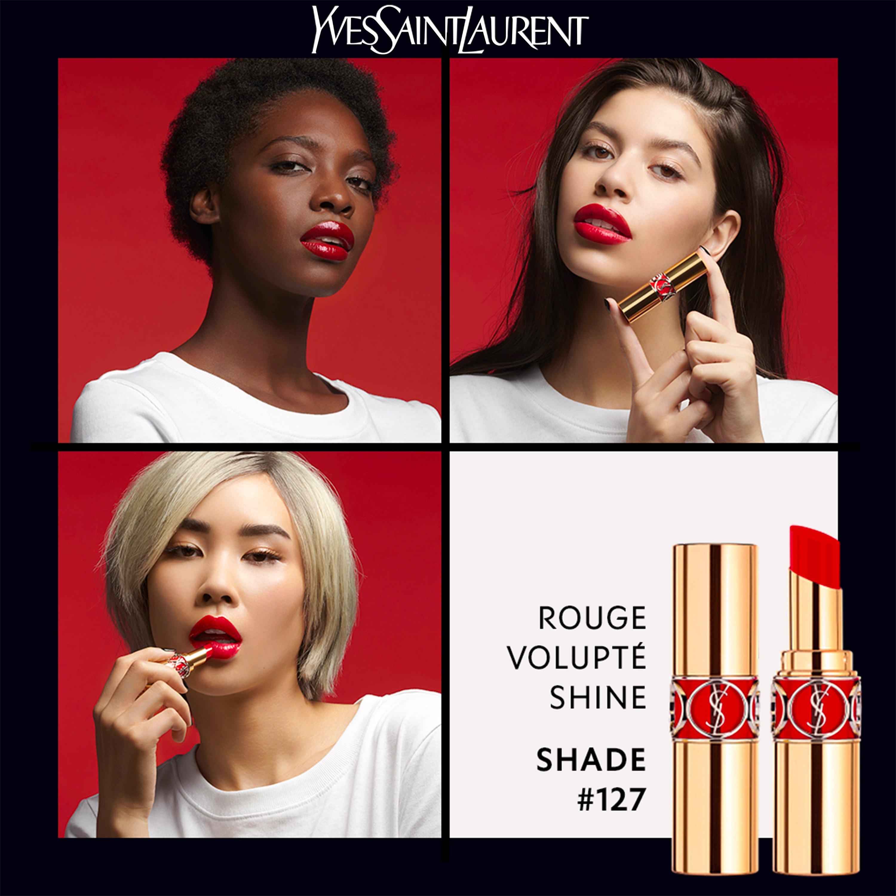 Rouge Mandarin - Yves Saint Laurent - Rouge Volupte Shine Lipstick - 5