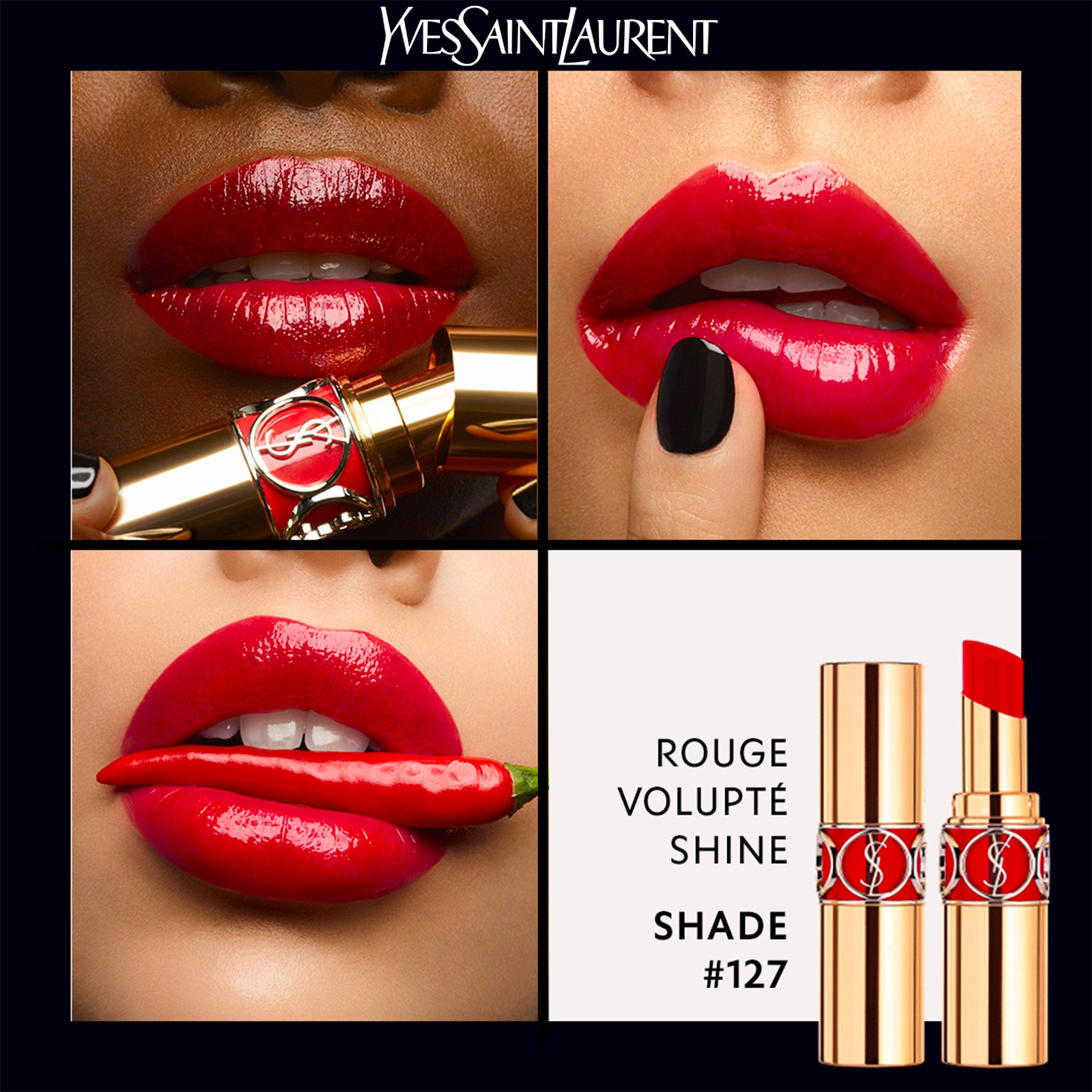 Rouge Mandarin - Yves Saint Laurent - Rouge Volupte Shine Lipstick - 6