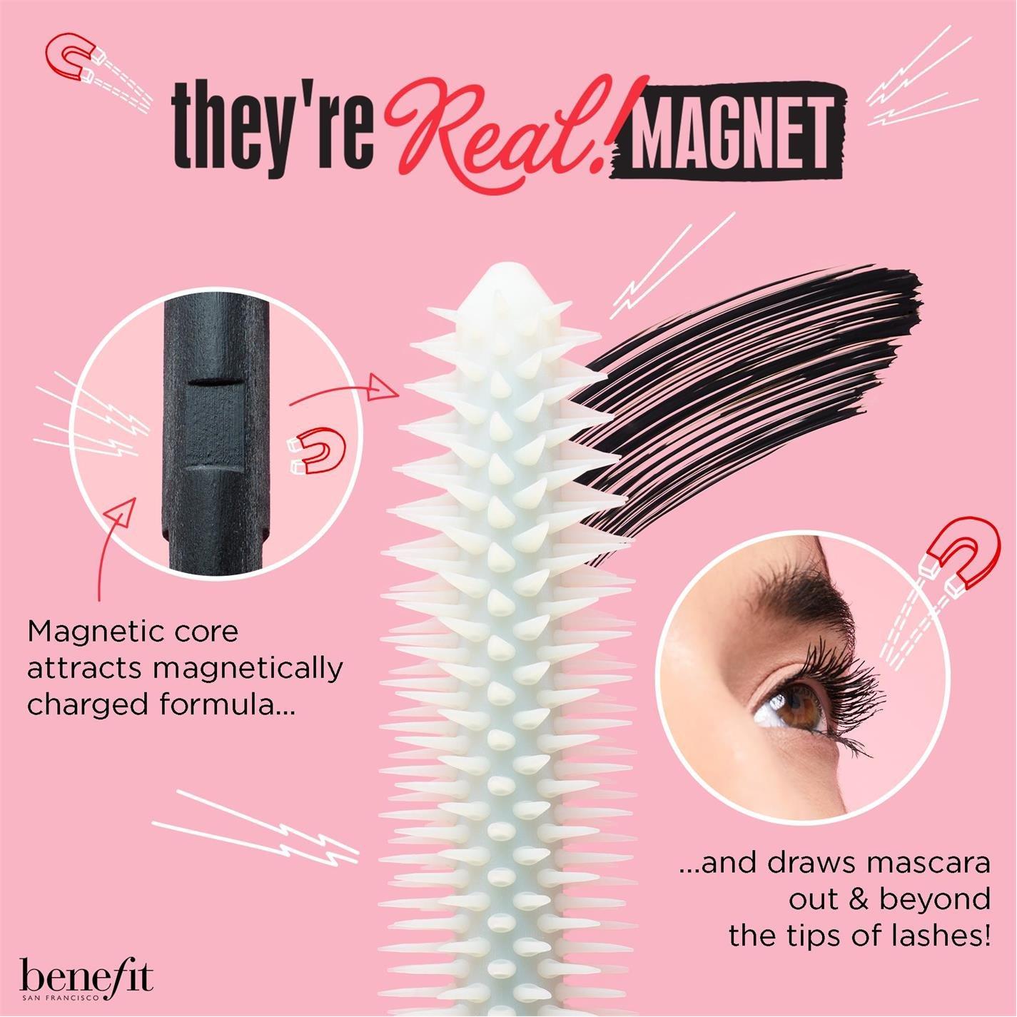 Black - Benefit - They're Real Magnet Extreme Lifting & Lengthening Mascara Mini - 3