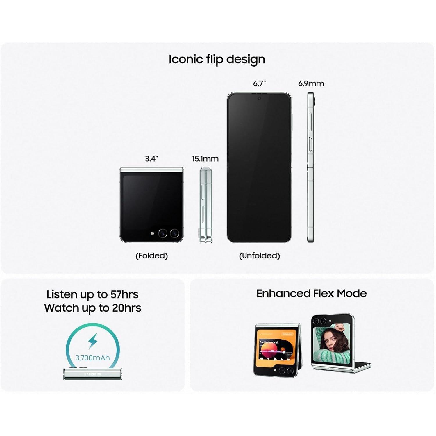 Cream - Samsung - Galaxy Z Flip5 5G 512GB Phone - 2