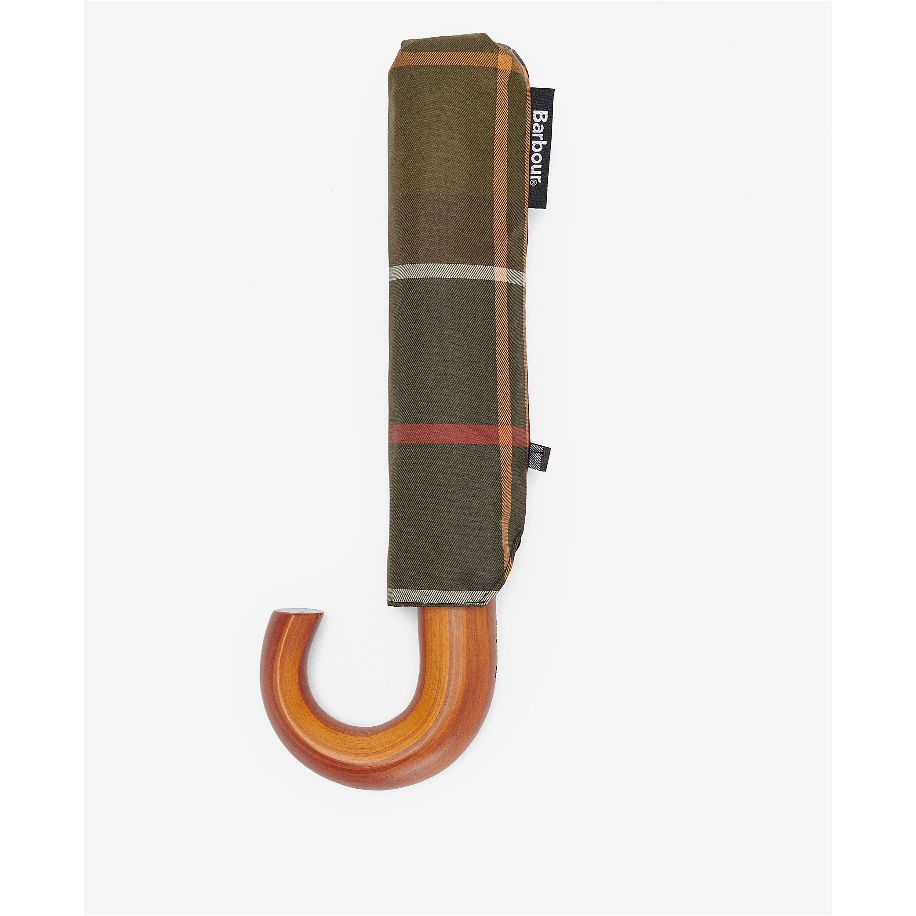 Classic Tartan - Barbour - Tartan Small Wooden Handle Umbrella - 1