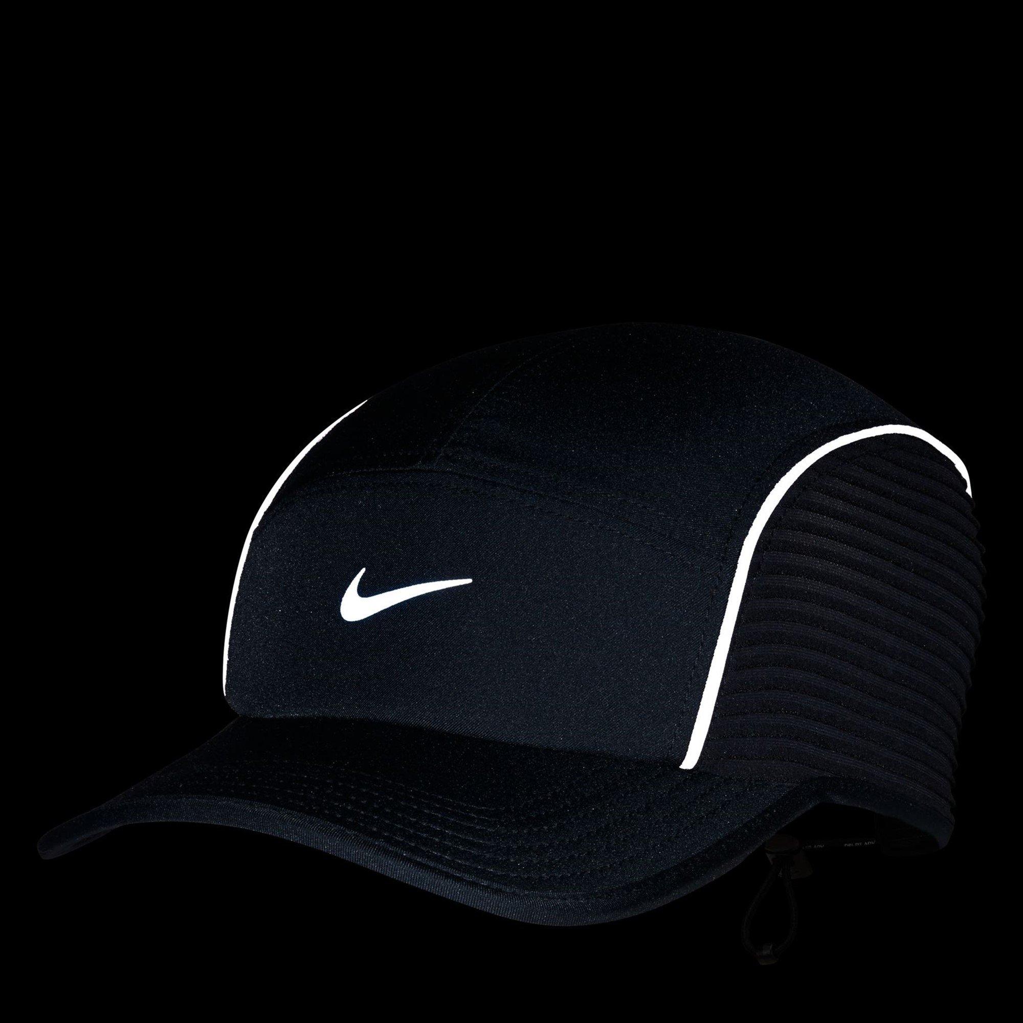 Sort/Sølv - Nike - Dri-FIT ADV Fly Unstructured AeroBill AeroAdapt Cap - 9