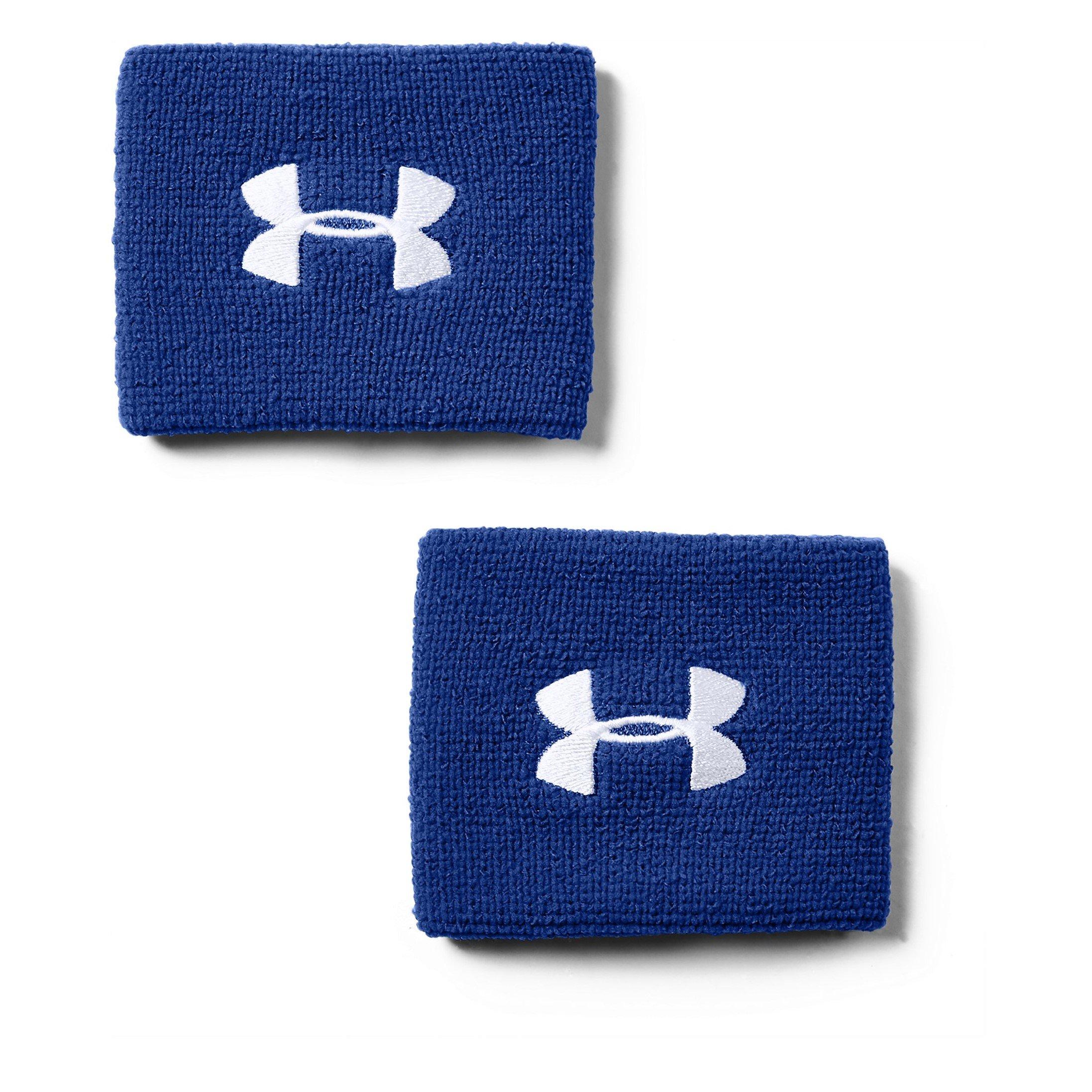 Blauw - Under Armour - UA 3 Performance Wristband - 2-Pack Men's - 1