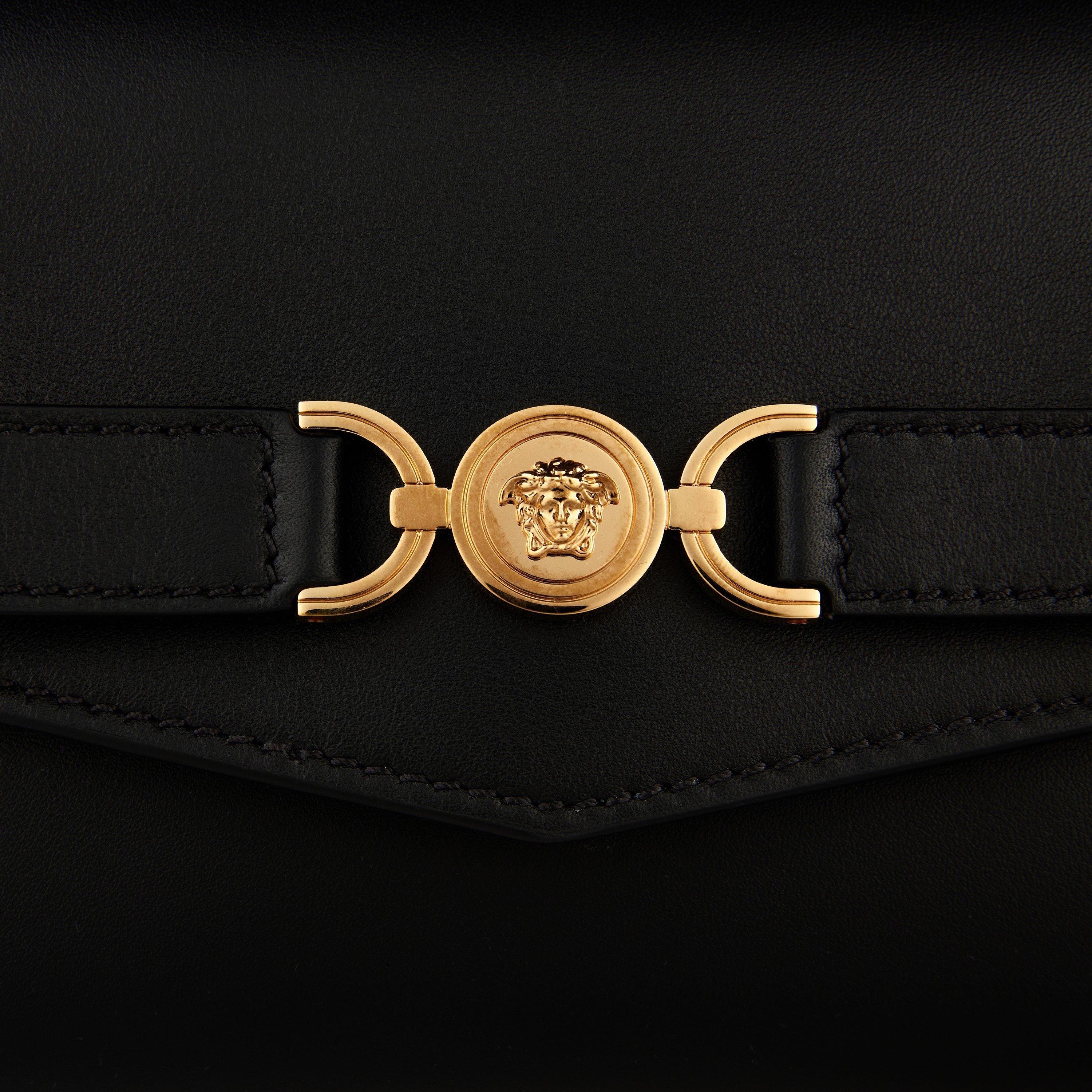 Black/Gold - Versace - Medusa Mini Bag - 4