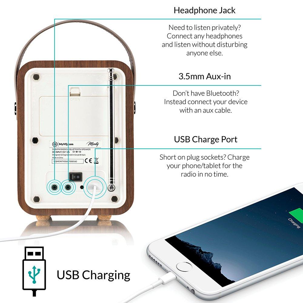 Walnut - View Quest - Monty DAB Radio Walnut - 9