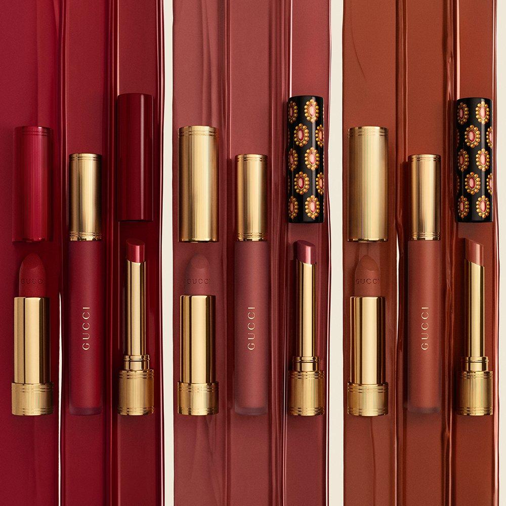 25 Goldie Red - Gucci - Rouge a Levres Liquide Matte Soft Liquid Lipstick - 5