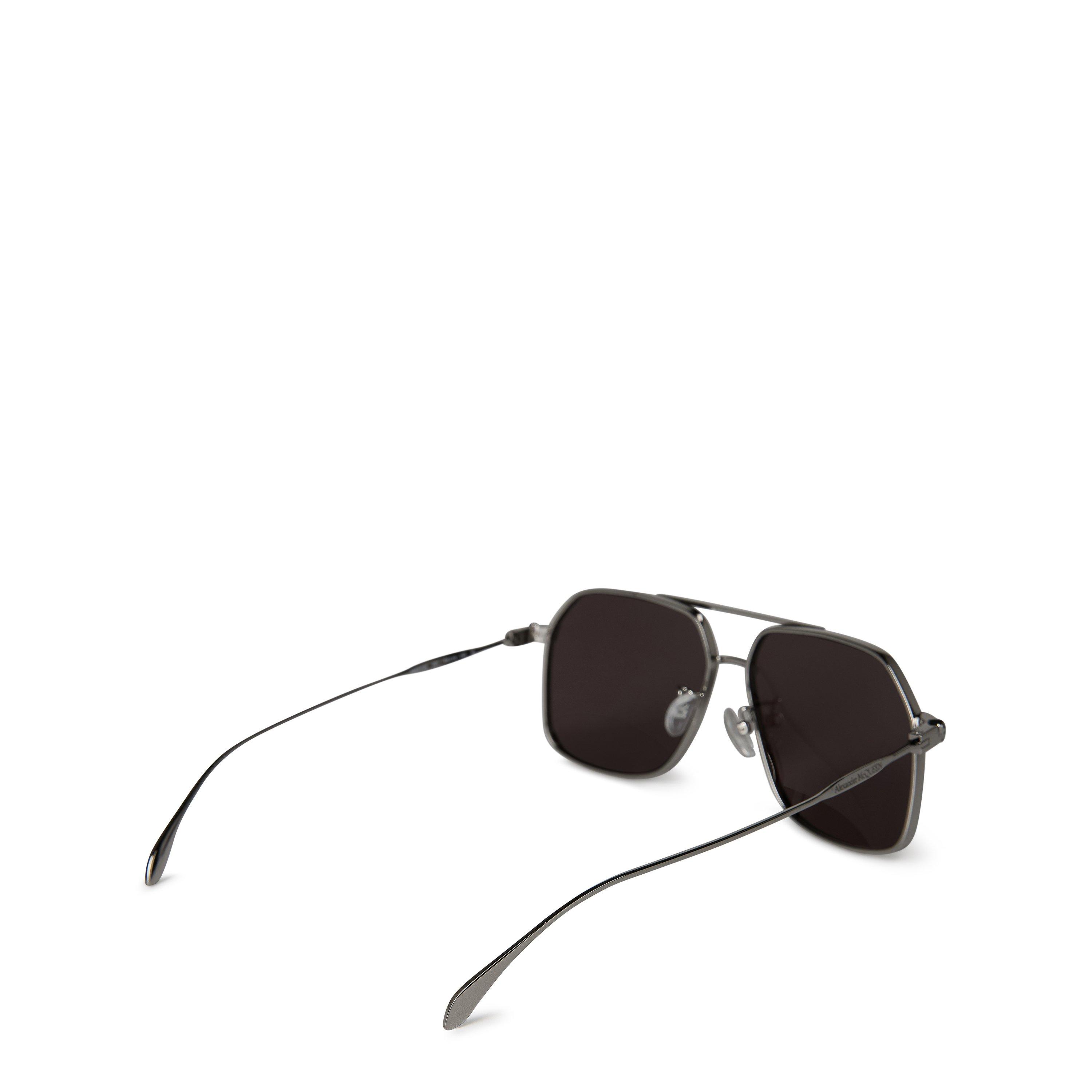 Silver/Grey - Alexander McQueen - Alex Sunglasses - 3