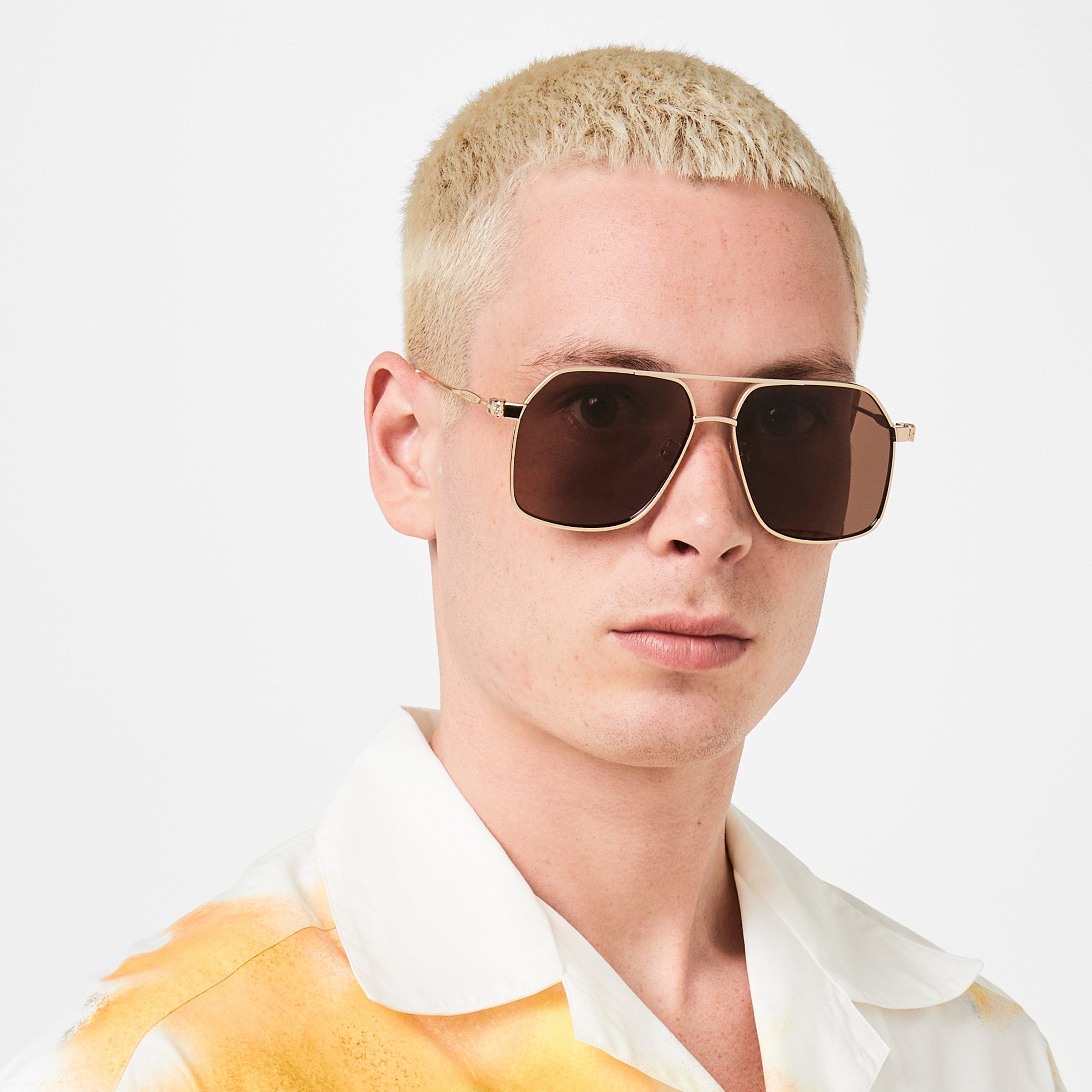 Gold/Brown - Alexander McQueen - Am0372s Sunglasses - 2