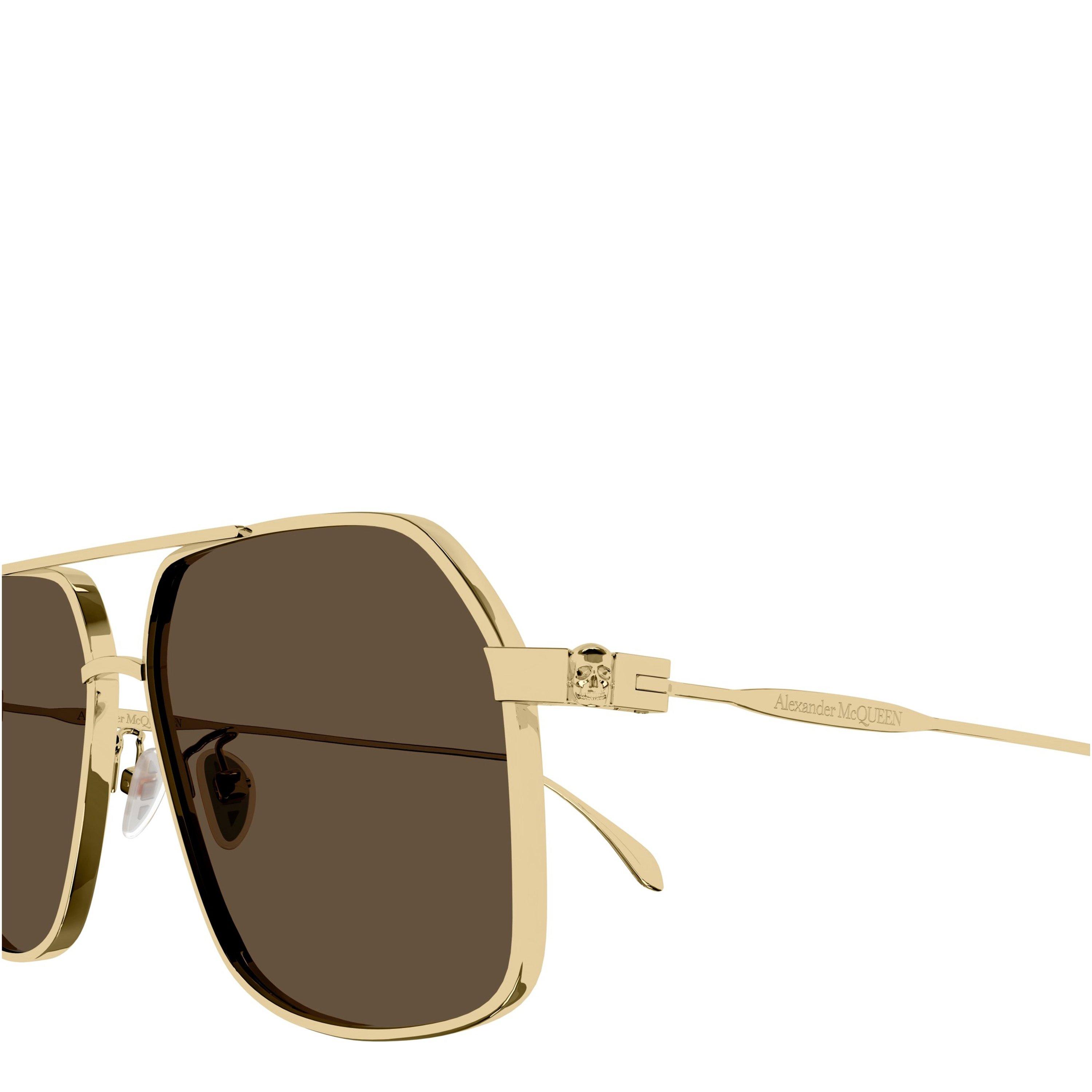 Gold/Brown - Alexander McQueen - Am0372s Sunglasses - 4