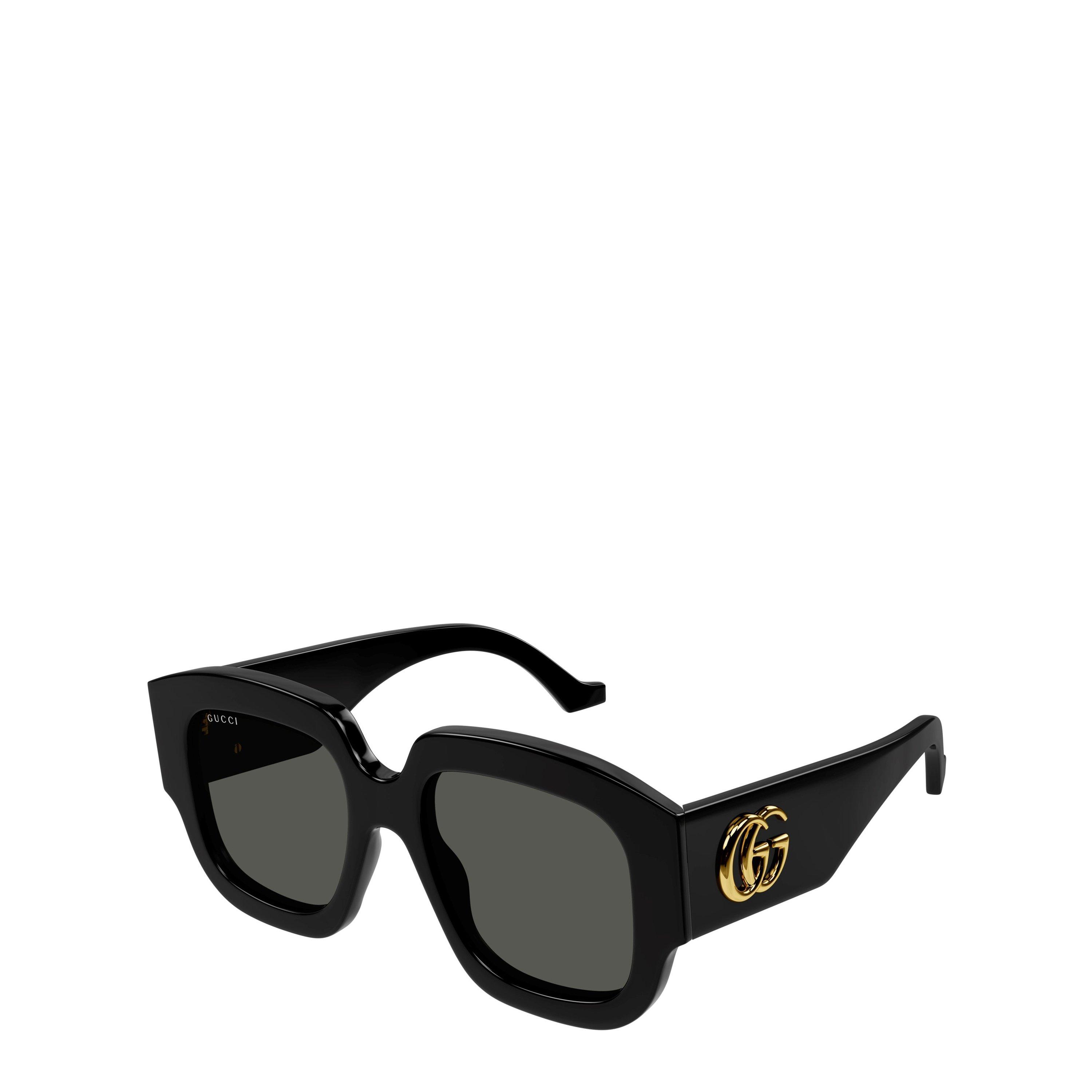 Black/Grey - Gucci - Double G Square Sunglasses - 1