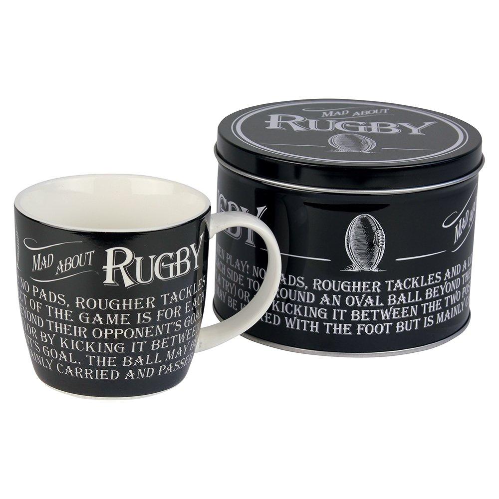 Ultimate Gift For Man  8815 - Rugby Mug In Tin - Black