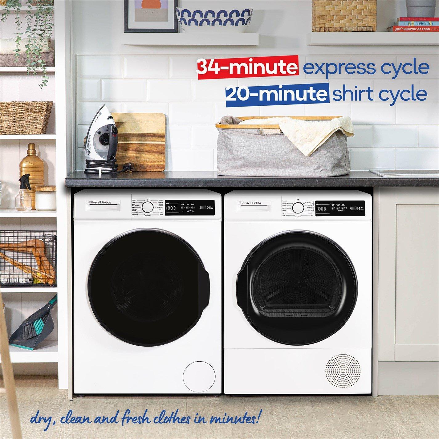 White - Russell Hobbs - RH9HPTD111W Heat Pump Tumble Dryer - 7