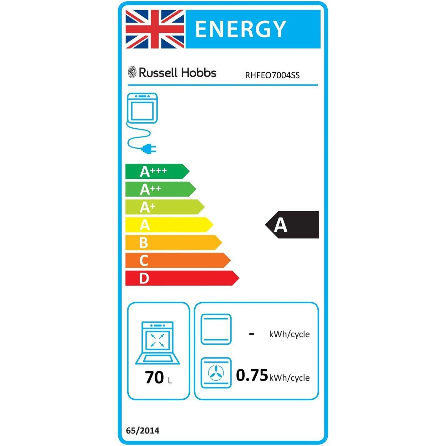 Stainless Steel - Russell Hobbs - Russell Hobbs RHFEO7004SS 70L Electric fan oven - 12