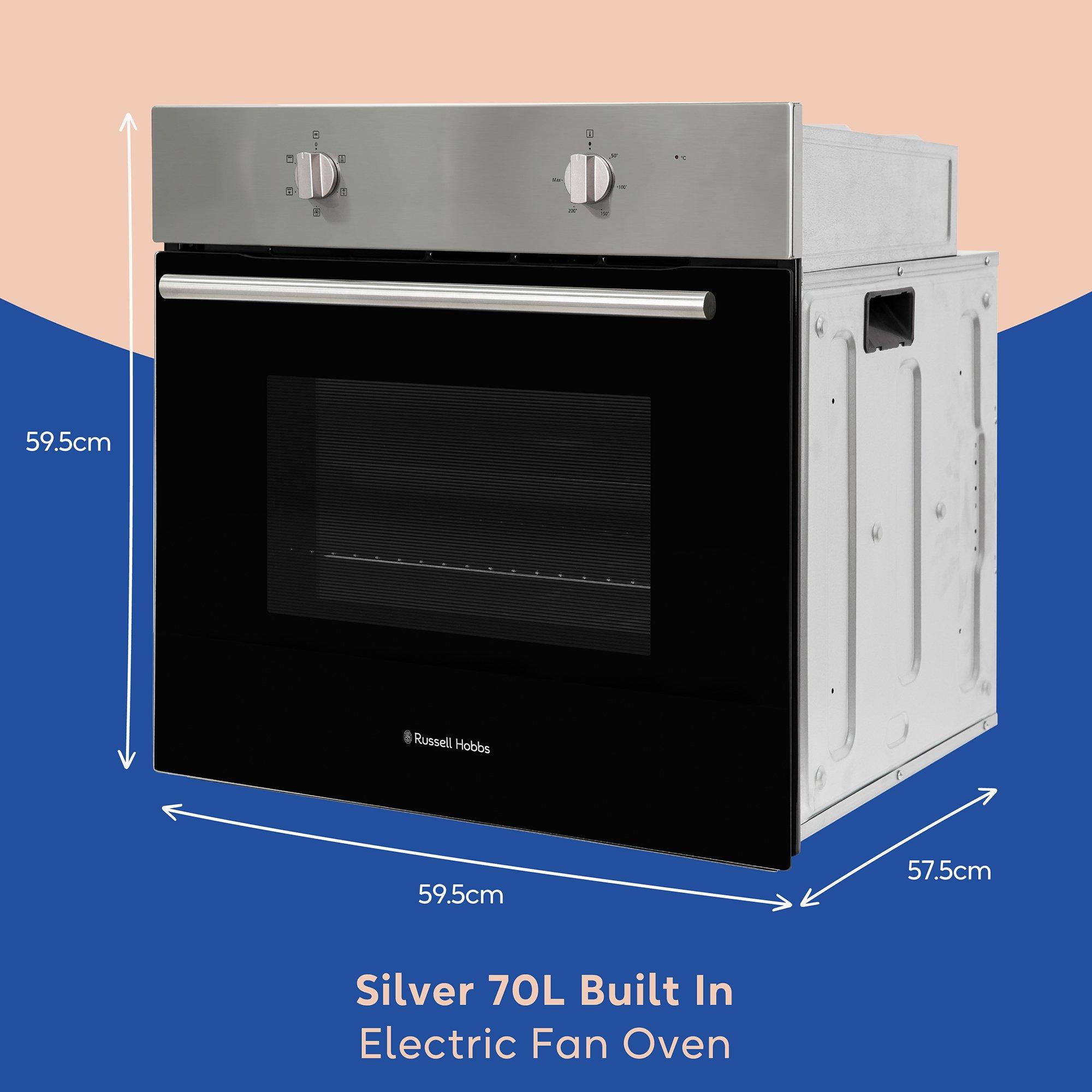 Stainless Steel - Russell Hobbs - Russell Hobbs RHFEO7004SS 70L Electric fan oven - 3
