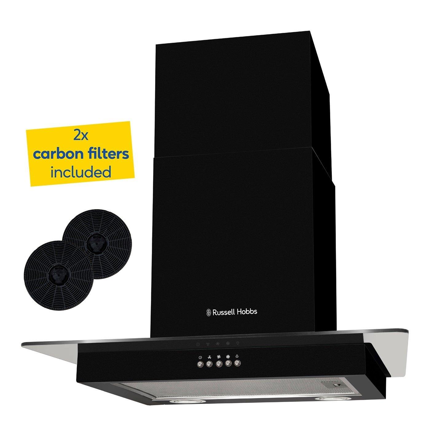 Black - Russell Hobbs - RHFGCH601B 60cm Cooker Hood - 2