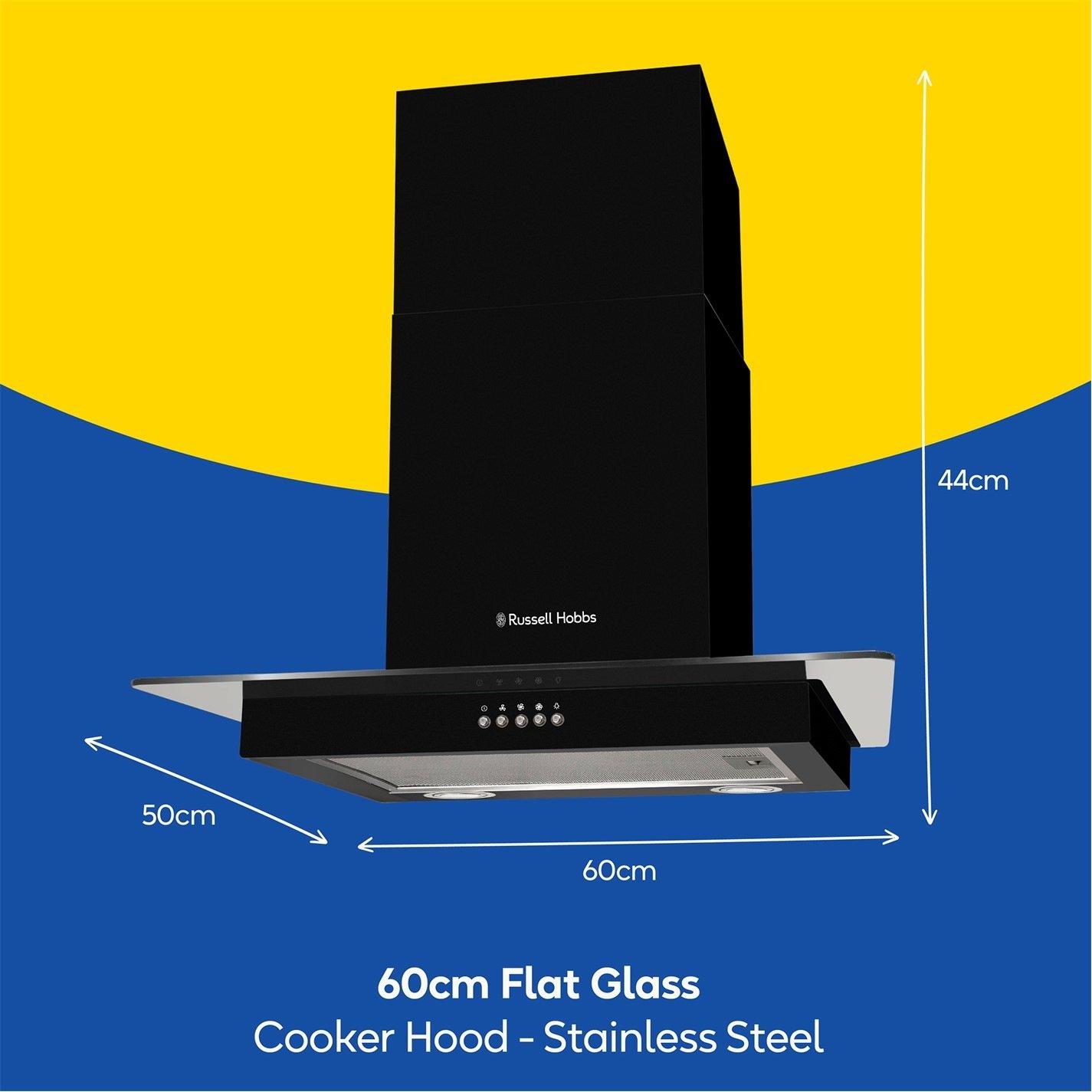 Black - Russell Hobbs - RHFGCH601B 60cm Cooker Hood - 3